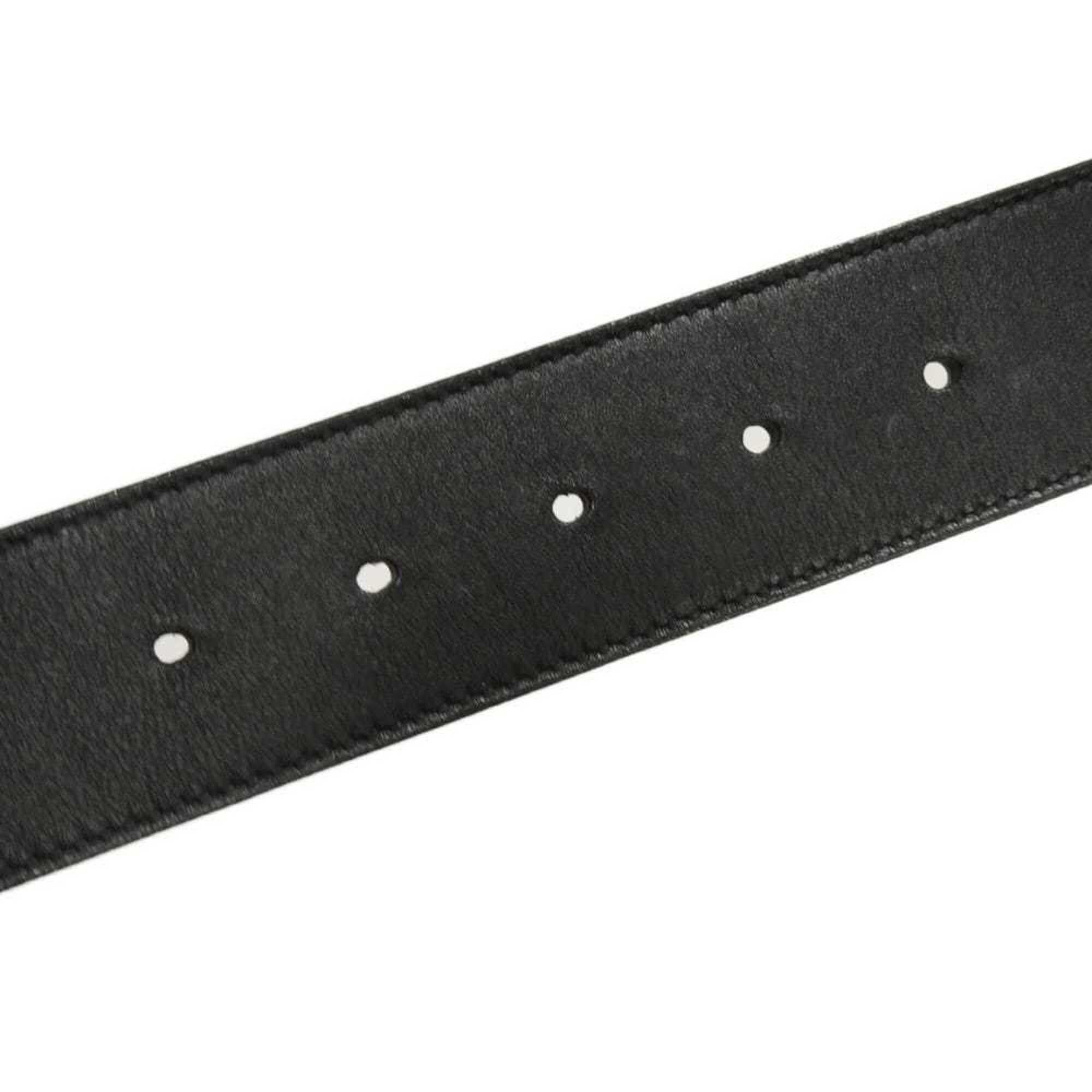 Gucci Gucci Belt GG Emblem Wide Leather 40MM 75/30 Calf Marmont Black 400593 AP00T 1000 Men's Women's Size ONE SIZE - 8 Thumbnail