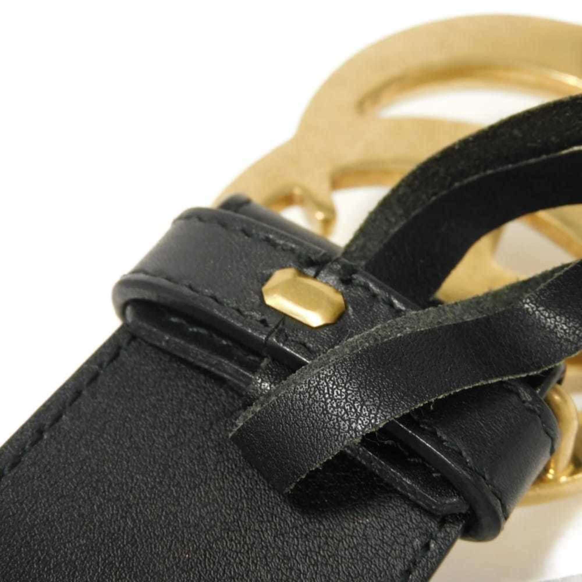 Gucci Gucci Belt GG Emblem Wide Leather 40MM 75/30 Calf Marmont Black 400593 AP00T 1000 Men's Women's Size ONE SIZE - 11 Thumbnail