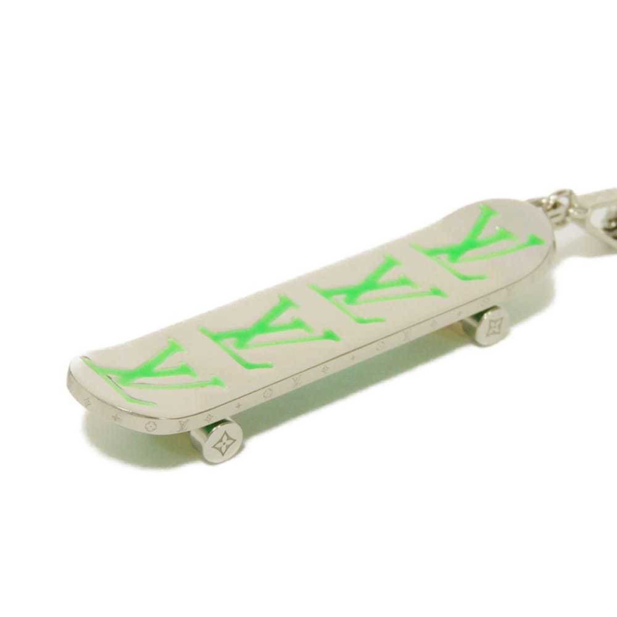 Louis Vuitton Louis Vuitton Necklace Pendant Skateboard LV Logo Virgil Abloh Enamel 60cm Monogram Green MP3277 Men's Size ONE SIZE - 3 Thumbnail