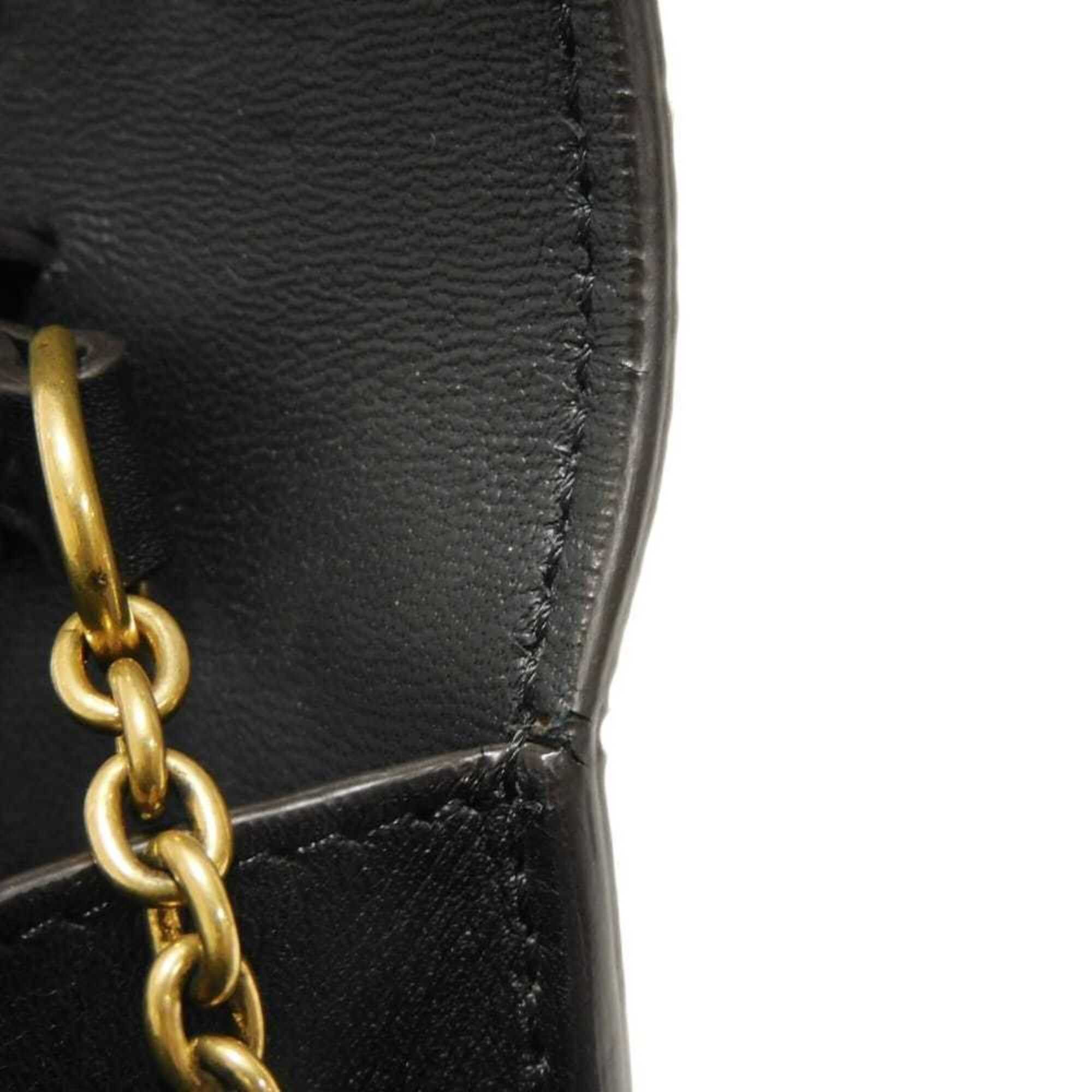 Celine Celine Shoulder Bag Chain Crossbody Lambskin Snake Pattern White 2-Way Clutch Old Logo Foil Stamped Black 105204 Men's Women's Size ONE SIZE - 24 Thumbnail