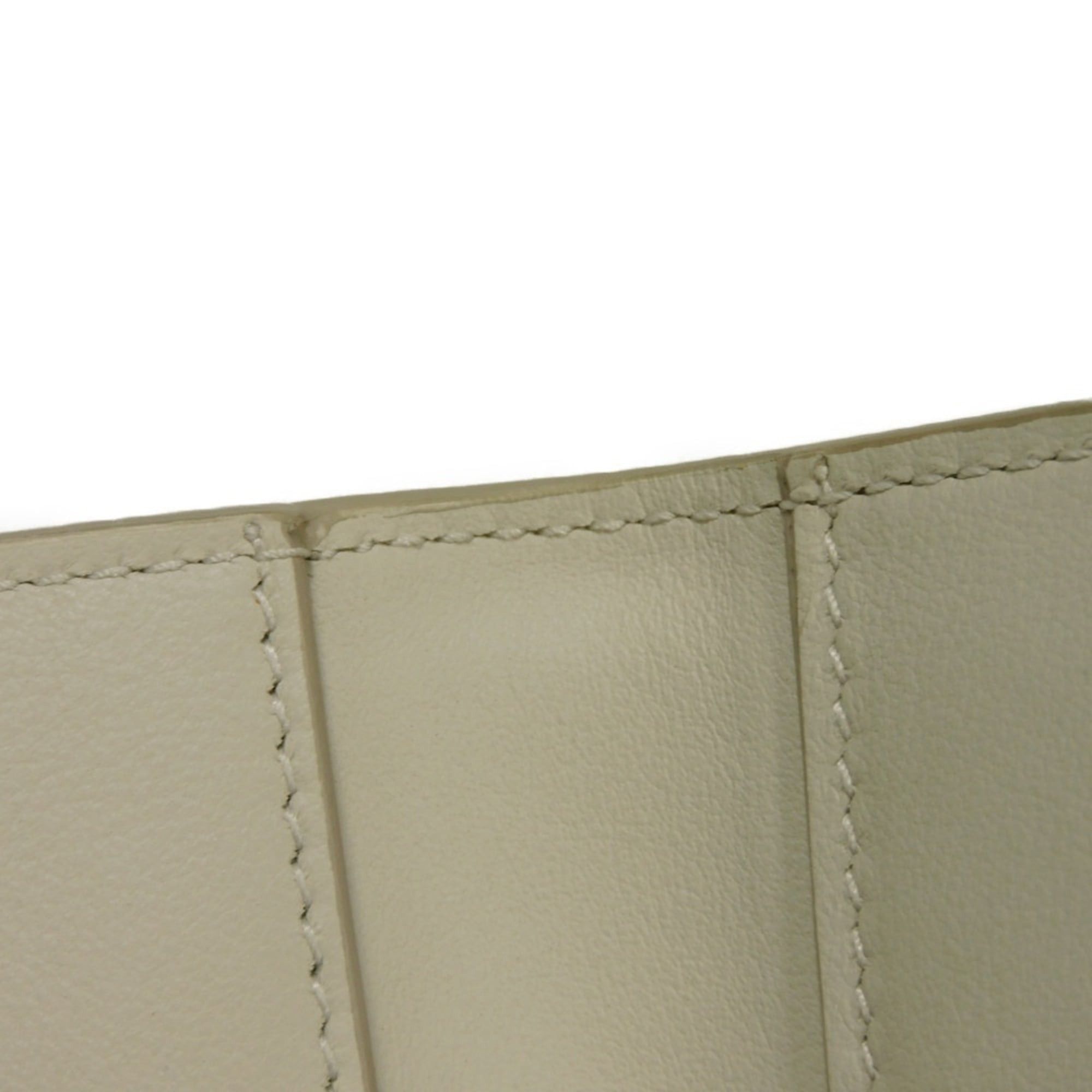 Bottega Veneta Bottega Veneta Continental Trifold Wallet, Ivory, RFID IC Plate Plaster, 578751 VMAU1 9644, Men's & Women's Size ONE SIZE - 11 Thumbnail