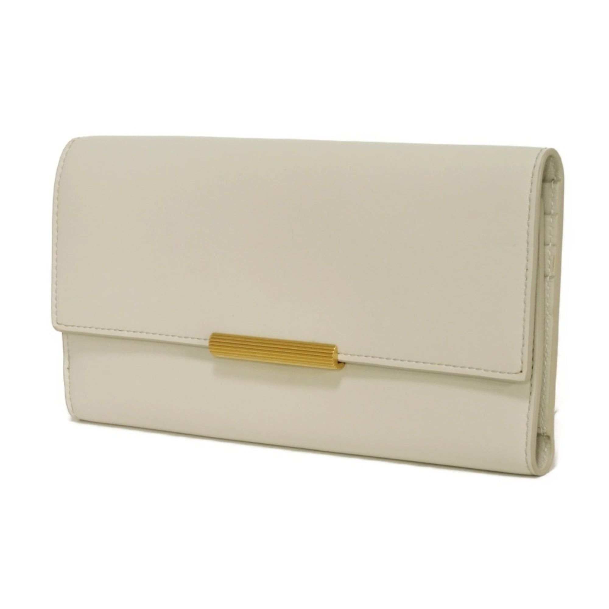 Bottega Veneta Bottega Veneta Continental Trifold Wallet, Ivory, RFID IC Plate Plaster, 578751 VMAU1 9644, Men's & Women's Size ONE SIZE - 2 Thumbnail