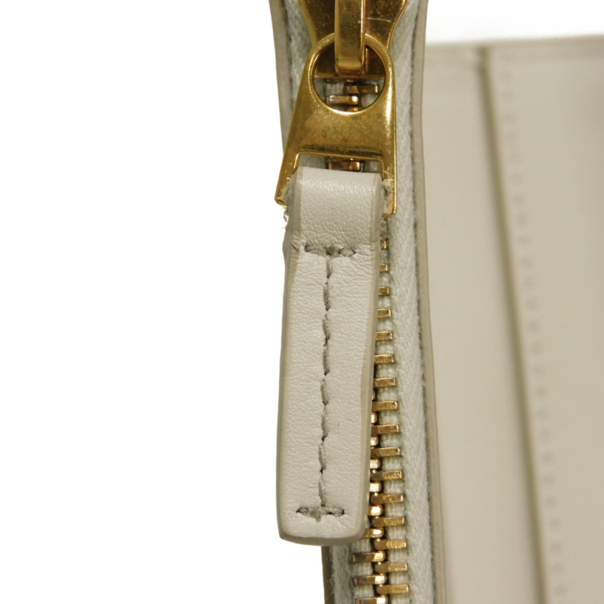 Bottega Veneta Bottega Veneta Continental Trifold Wallet, Ivory, RFID IC Plate Plaster, 578751 VMAU1 9644, Men's & Women's Size ONE SIZE - 13 Thumbnail