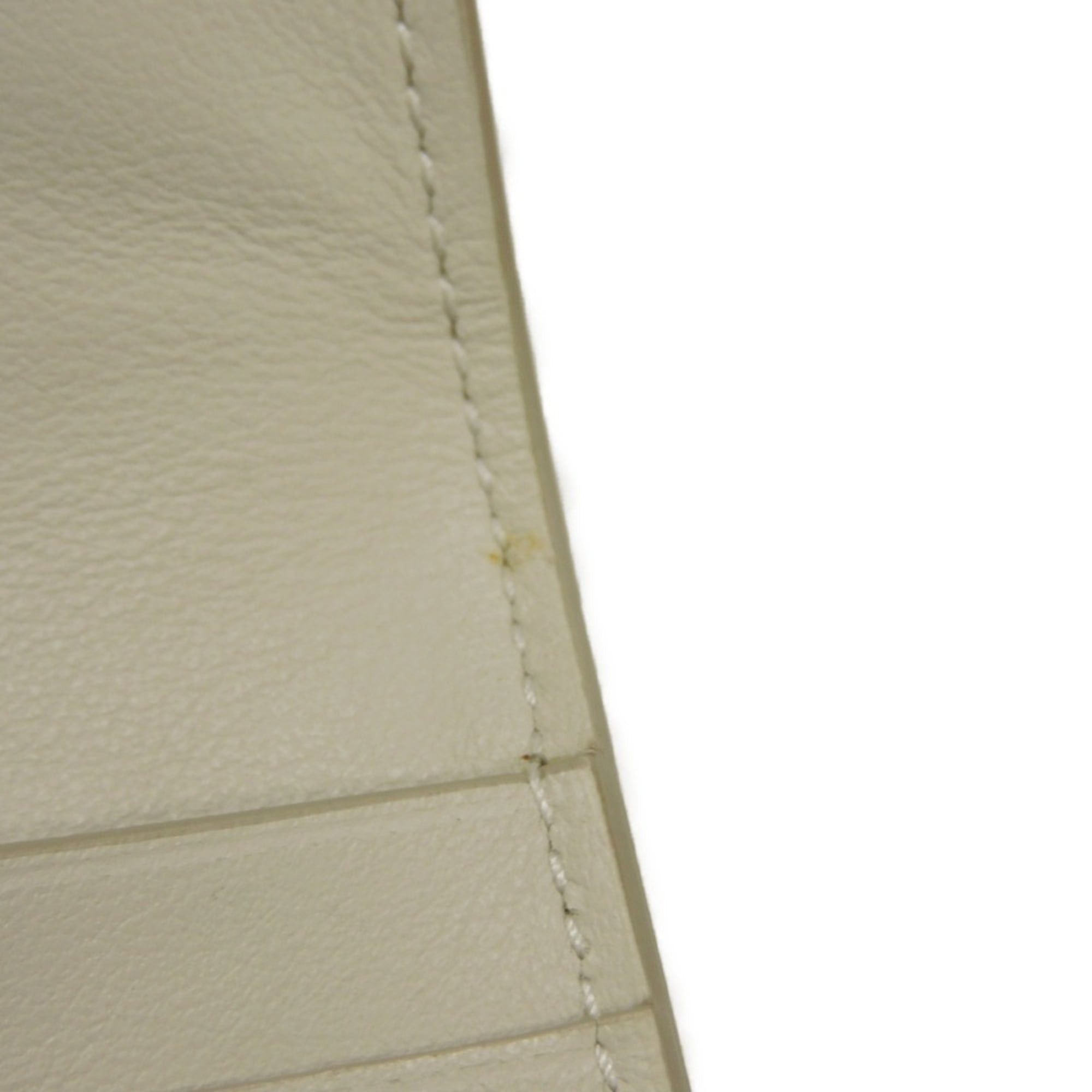 Bottega Veneta Bottega Veneta Continental Trifold Wallet, Ivory, RFID IC Plate Plaster, 578751 VMAU1 9644, Men's & Women's Size ONE SIZE - 8 Thumbnail