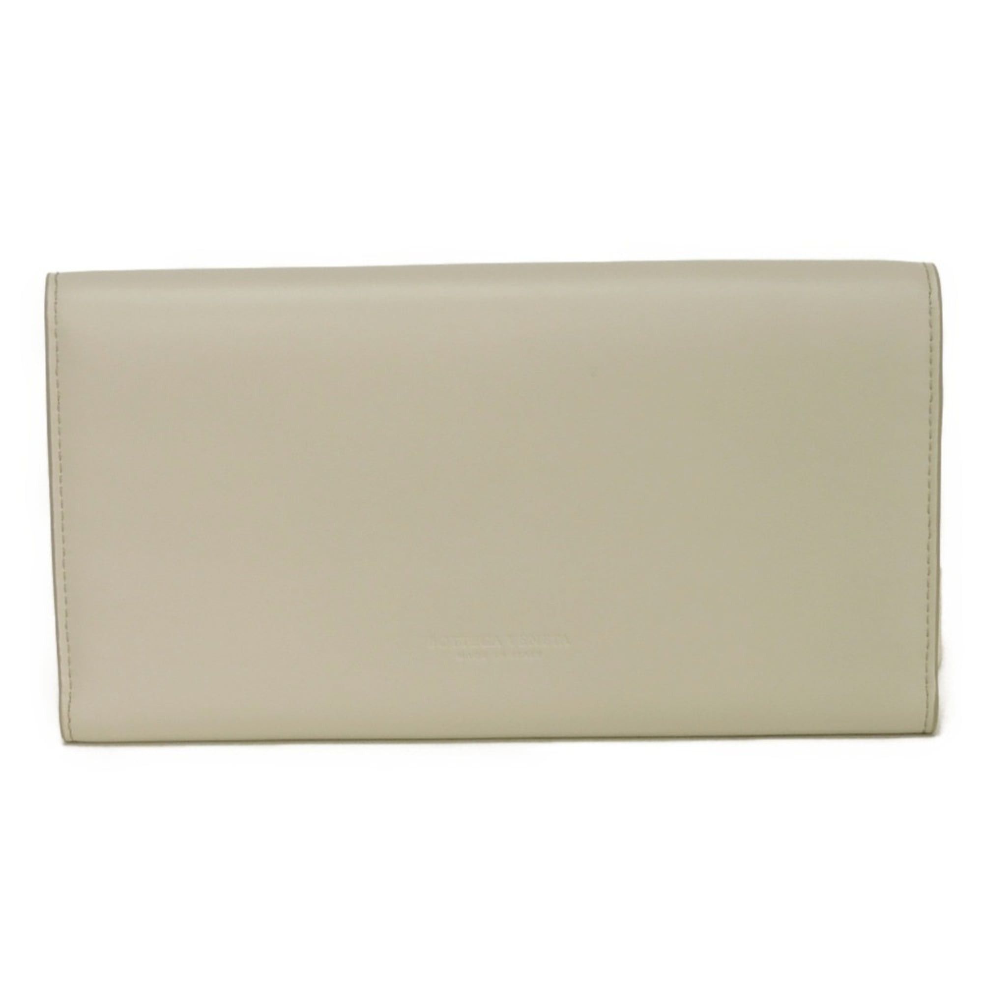 Bottega Veneta Bottega Veneta Continental Trifold Wallet, Ivory, RFID IC Plate Plaster, 578751 VMAU1 9644, Men's & Women's Size ONE SIZE - 3 Thumbnail