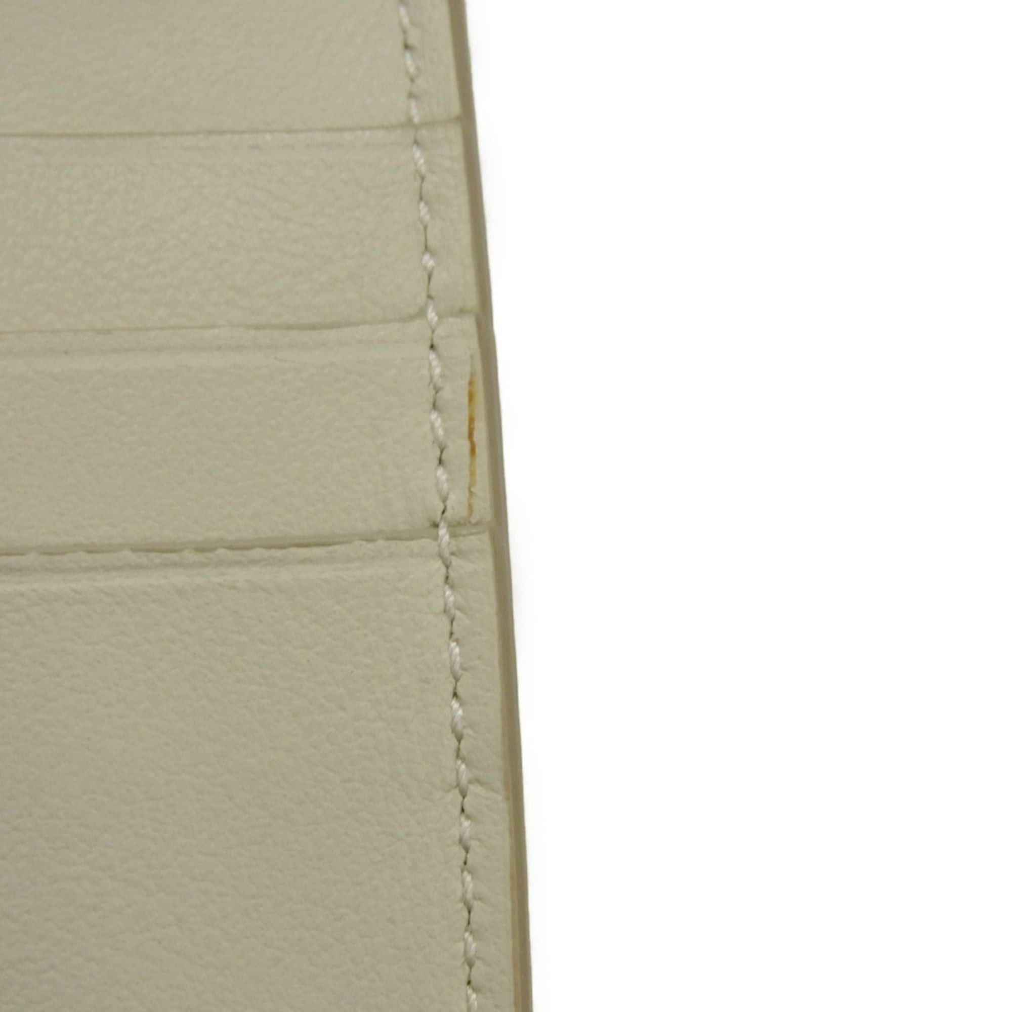 Bottega Veneta Bottega Veneta Continental Trifold Wallet, Ivory, RFID IC Plate Plaster, 578751 VMAU1 9644, Men's & Women's Size ONE SIZE - 9 Thumbnail
