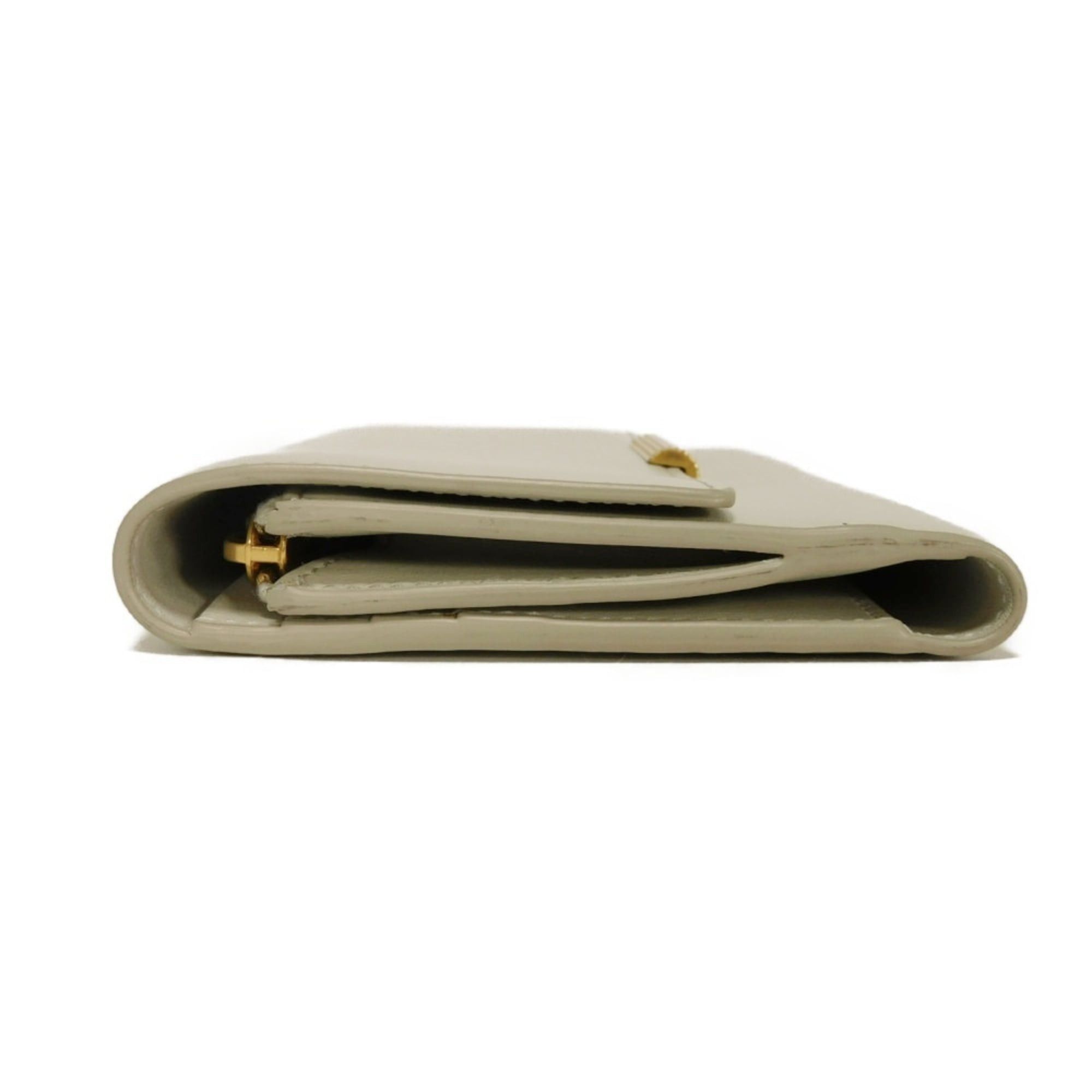 Bottega Veneta Bottega Veneta Continental Trifold Wallet, Ivory, RFID IC Plate Plaster, 578751 VMAU1 9644, Men's & Women's Size ONE SIZE - 22 Thumbnail