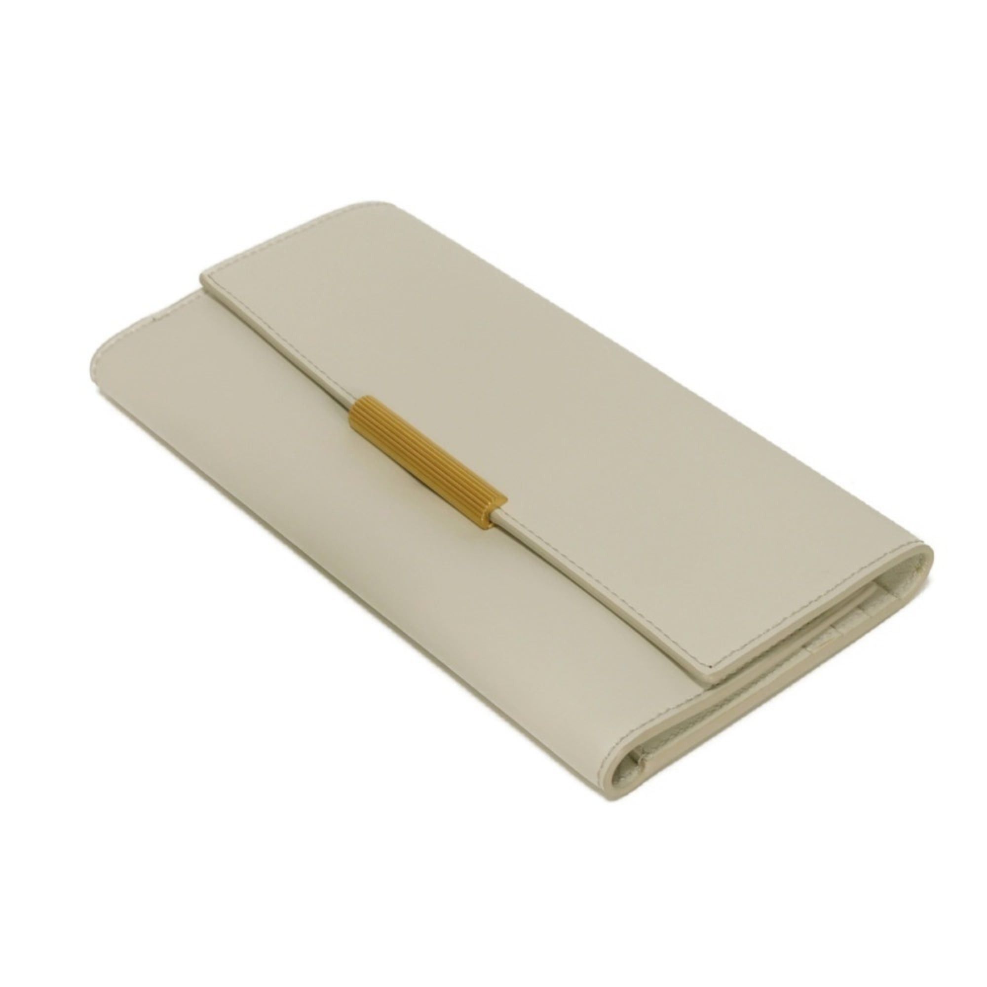 Bottega Veneta Bottega Veneta Continental Trifold Wallet, Ivory, RFID IC Plate Plaster, 578751 VMAU1 9644, Men's & Women's Size ONE SIZE - 4 Thumbnail