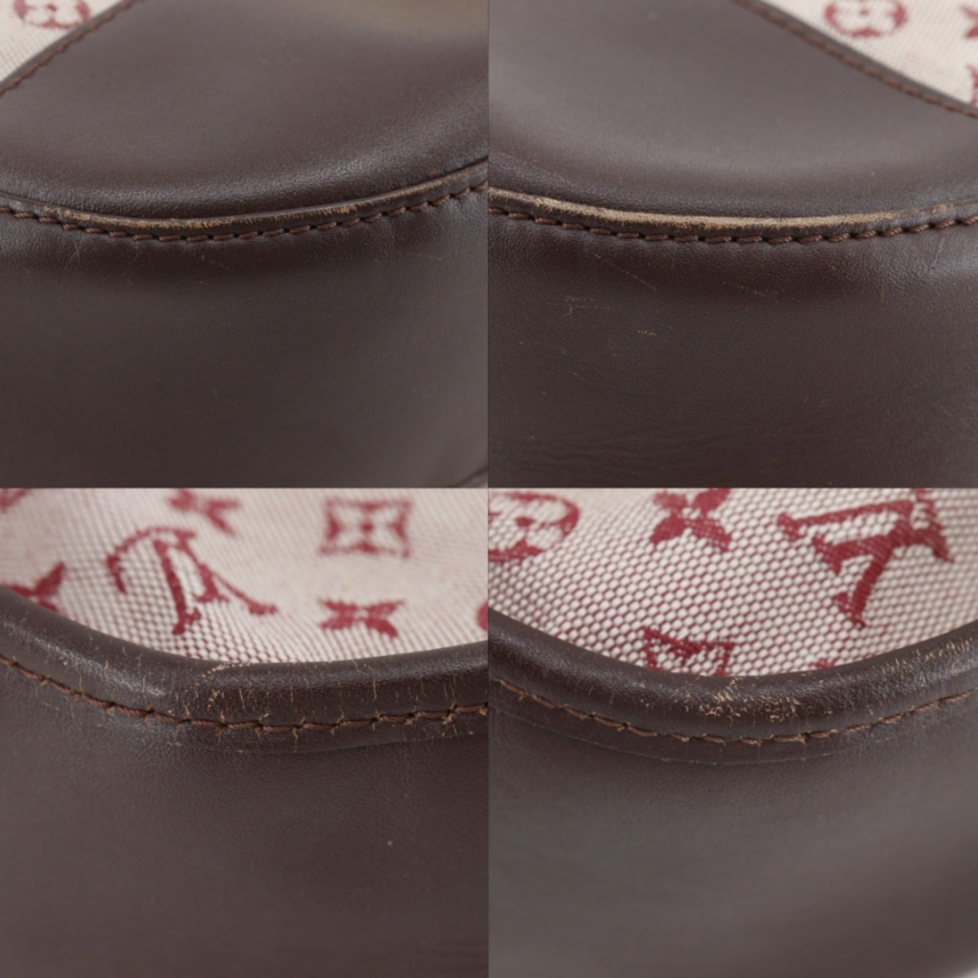 Louis Vuitton Louis Vuitton Belanger Shoulder Bag M92171 Monogram Mini Canvas Cherry 2004 Red TH0014 A5 Flap Women's Size ONE SIZE - 4 Thumbnail