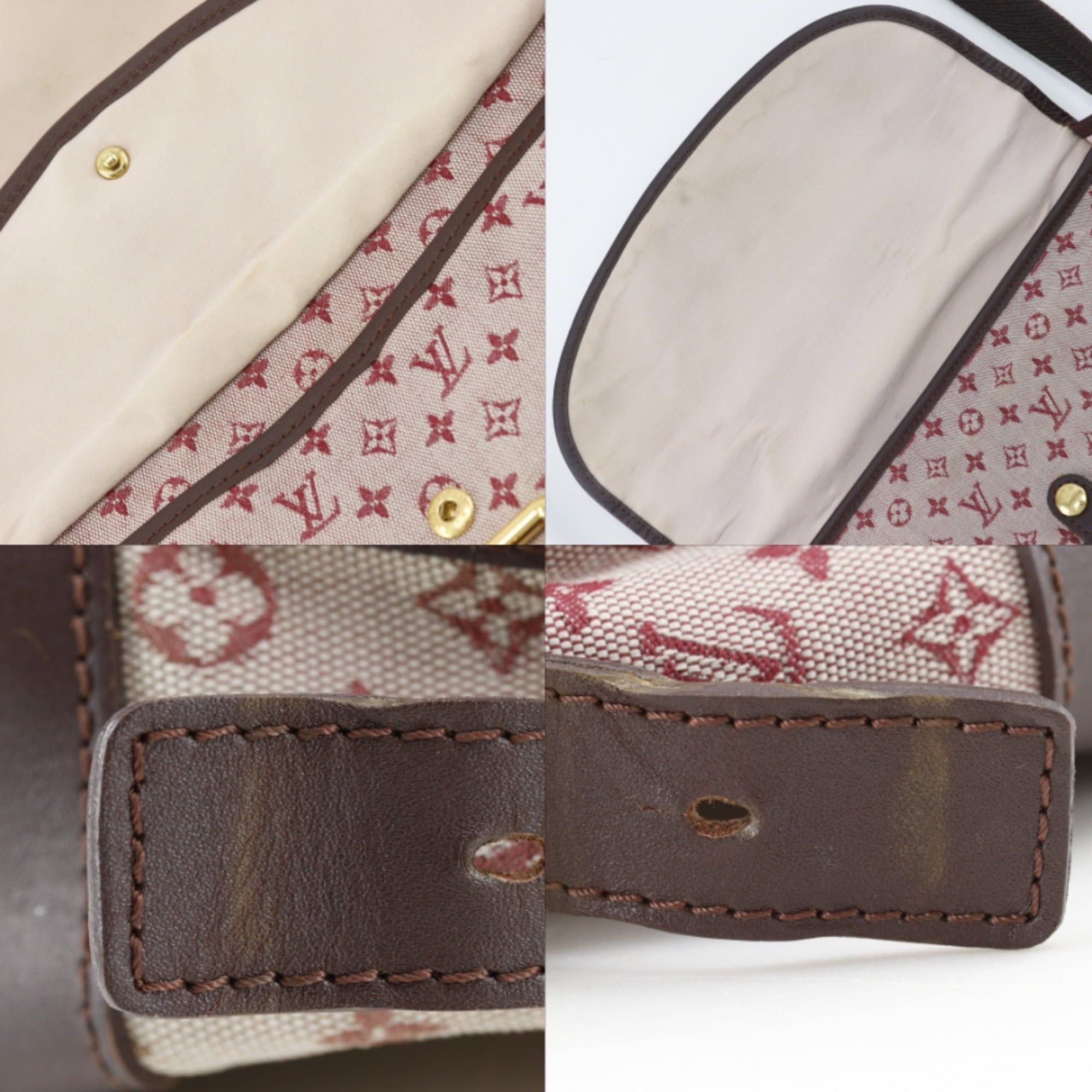 Louis Vuitton Louis Vuitton Belanger Shoulder Bag M92171 Monogram Mini Canvas Cherry 2004 Red TH0014 A5 Flap Women's Size ONE SIZE - 14 Thumbnail
