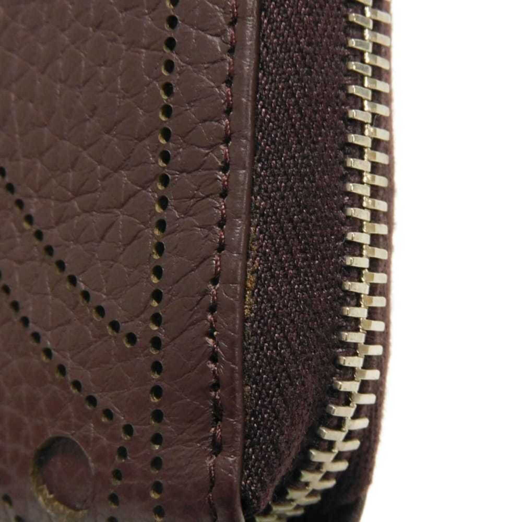 Balenciaga Balenciaga Classic Continental Wallet (Old Model), Round Zipper, Perforated, Bordeaux, 443521 DQOIN 6130, Men's & Women's Size ONE SIZE - 24 Thumbnail