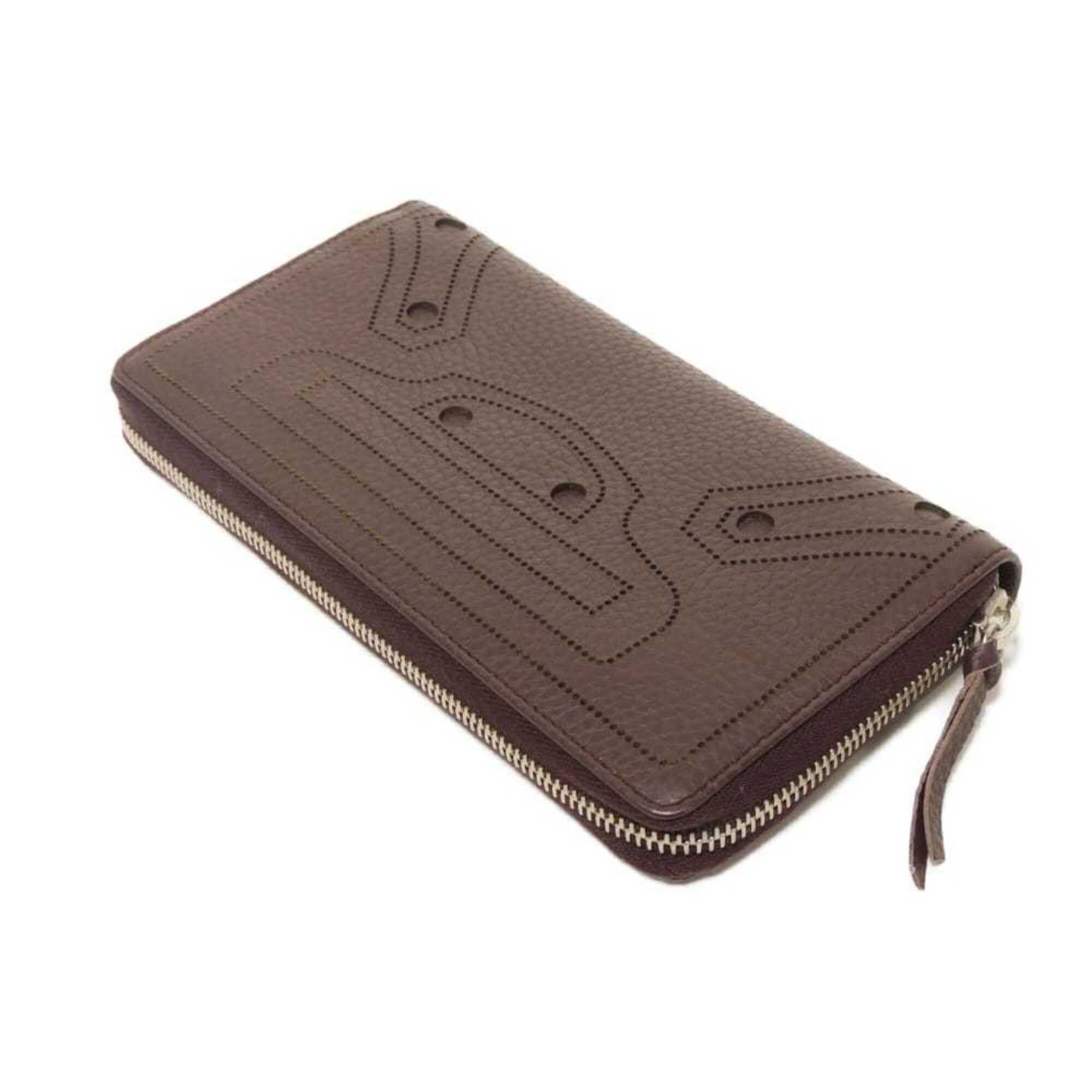 Balenciaga Balenciaga Classic Continental Wallet (Old Model), Round Zipper, Perforated, Bordeaux, 443521 DQOIN 6130, Men's & Women's Size ONE SIZE - 4 Thumbnail