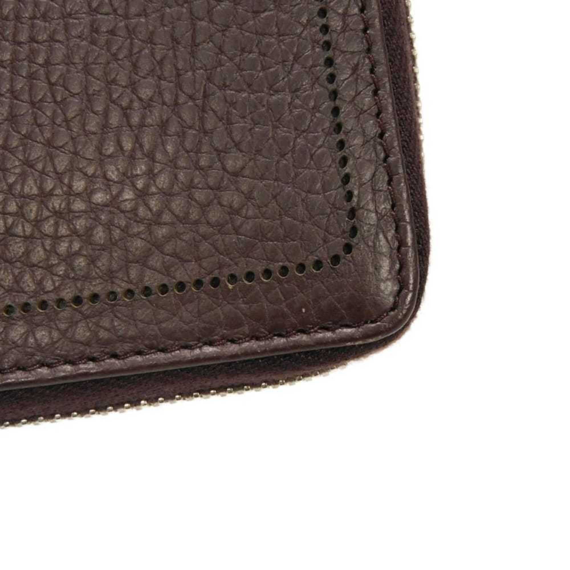 Balenciaga Balenciaga Classic Continental Wallet (Old Model), Round Zipper, Perforated, Bordeaux, 443521 DQOIN 6130, Men's & Women's Size ONE SIZE - 25 Thumbnail