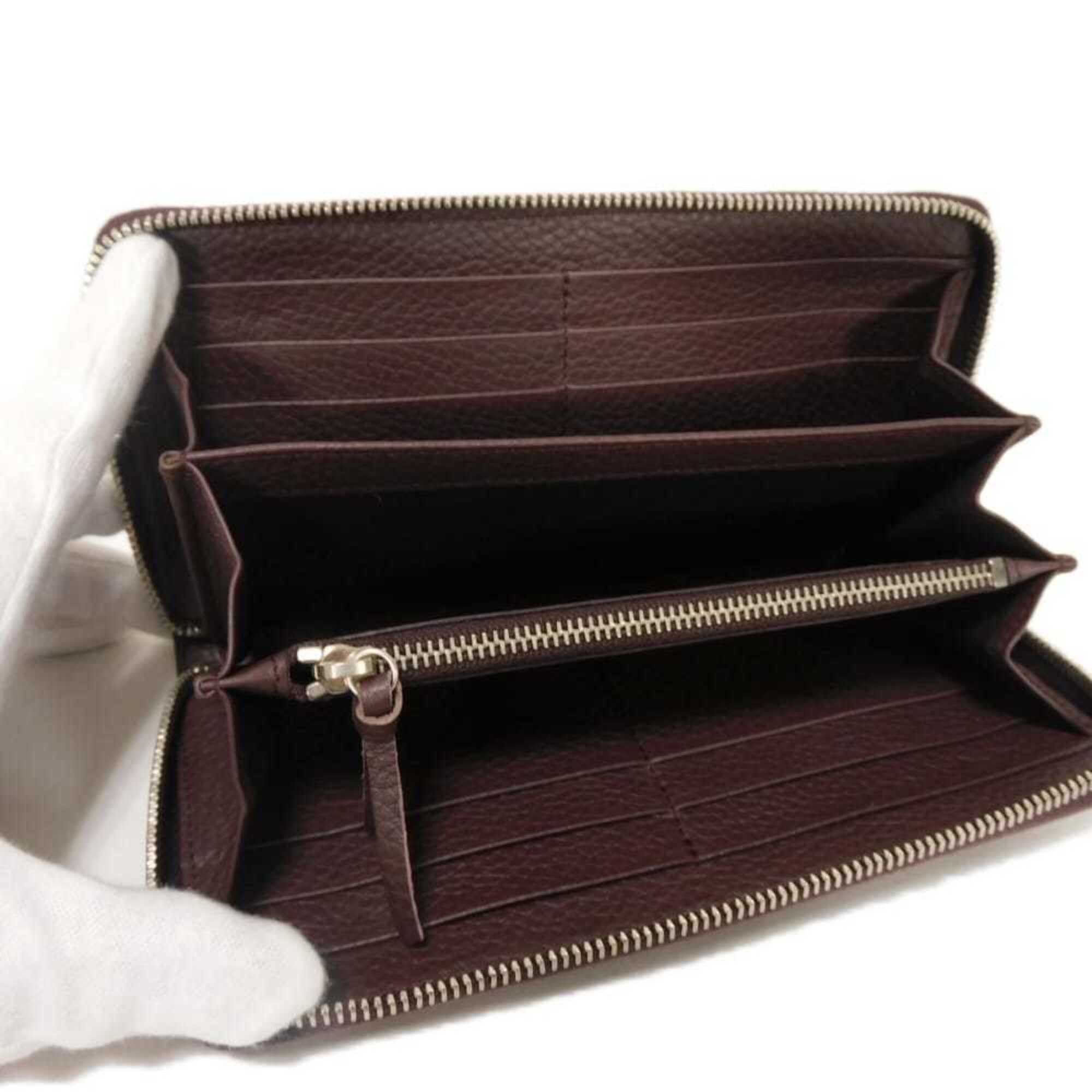 Balenciaga Balenciaga Classic Continental Wallet (Old Model), Round Zipper, Perforated, Bordeaux, 443521 DQOIN 6130, Men's & Women's Size ONE SIZE - 5 Thumbnail
