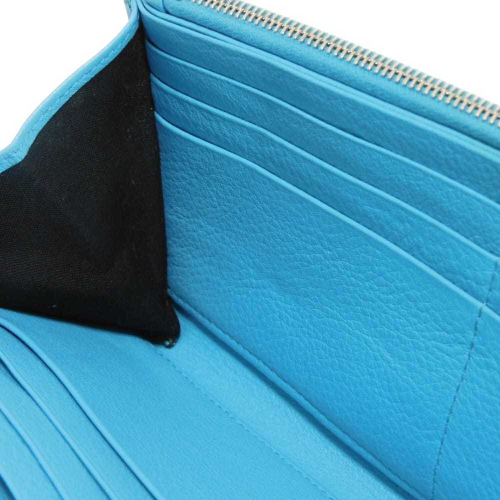 Balenciaga Balenciaga Paper Thin Money Slim Continental Wallet, Calf Leather, New Logo, Baby Blue, 499207 DLQ0N 4804, Men's & Women's Size ONE SIZE - 12 Thumbnail