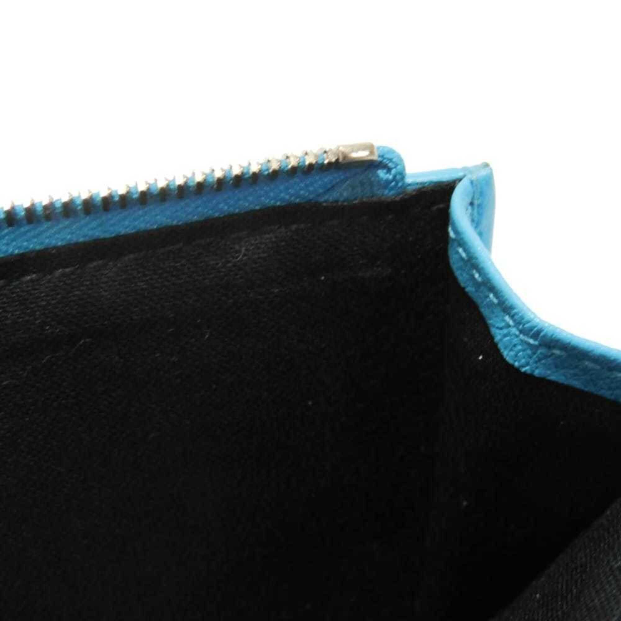 Balenciaga Balenciaga Paper Thin Money Slim Continental Wallet, Calf Leather, New Logo, Baby Blue, 499207 DLQ0N 4804, Men's & Women's Size ONE SIZE - 18 Thumbnail