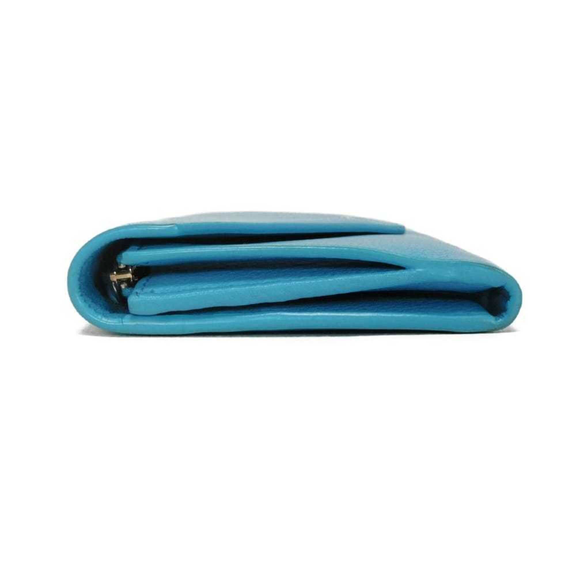 Balenciaga Balenciaga Paper Thin Money Slim Continental Wallet, Calf Leather, New Logo, Baby Blue, 499207 DLQ0N 4804, Men's & Women's Size ONE SIZE - 20 Thumbnail