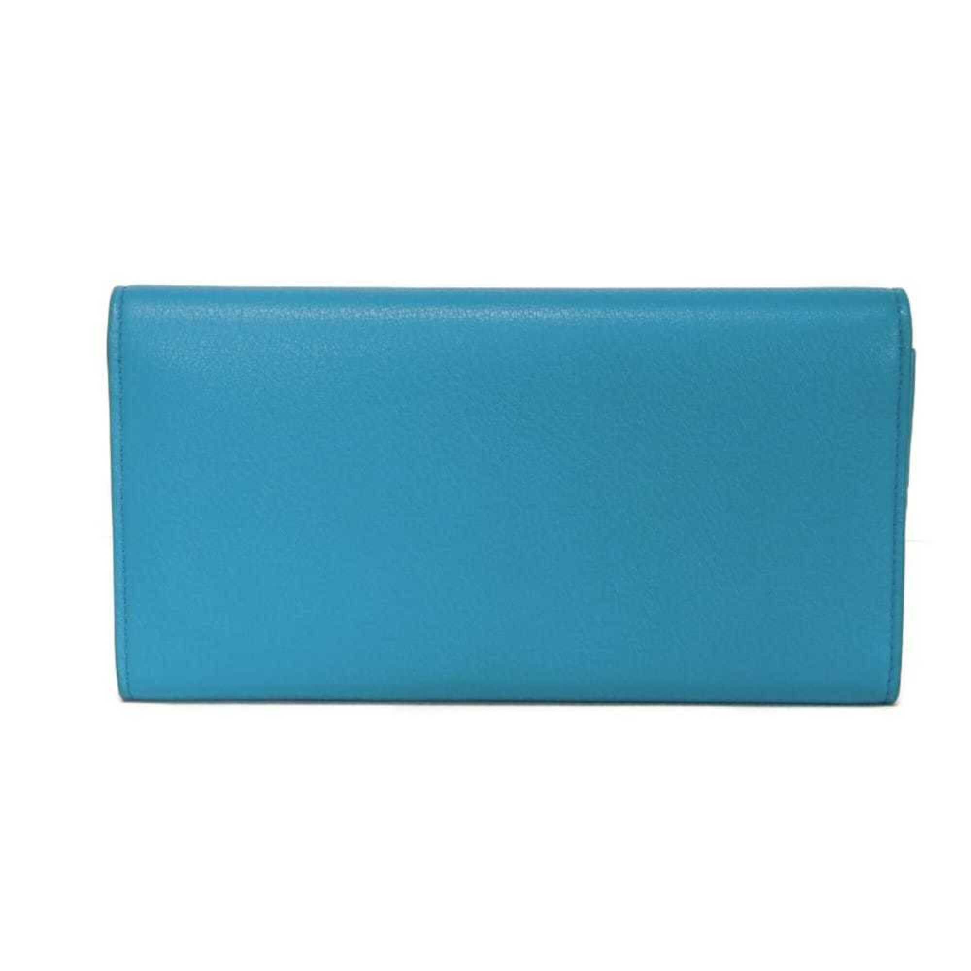Balenciaga Balenciaga Paper Thin Money Slim Continental Wallet, Calf Leather, New Logo, Baby Blue, 499207 DLQ0N 4804, Men's & Women's Size ONE SIZE - 3 Thumbnail