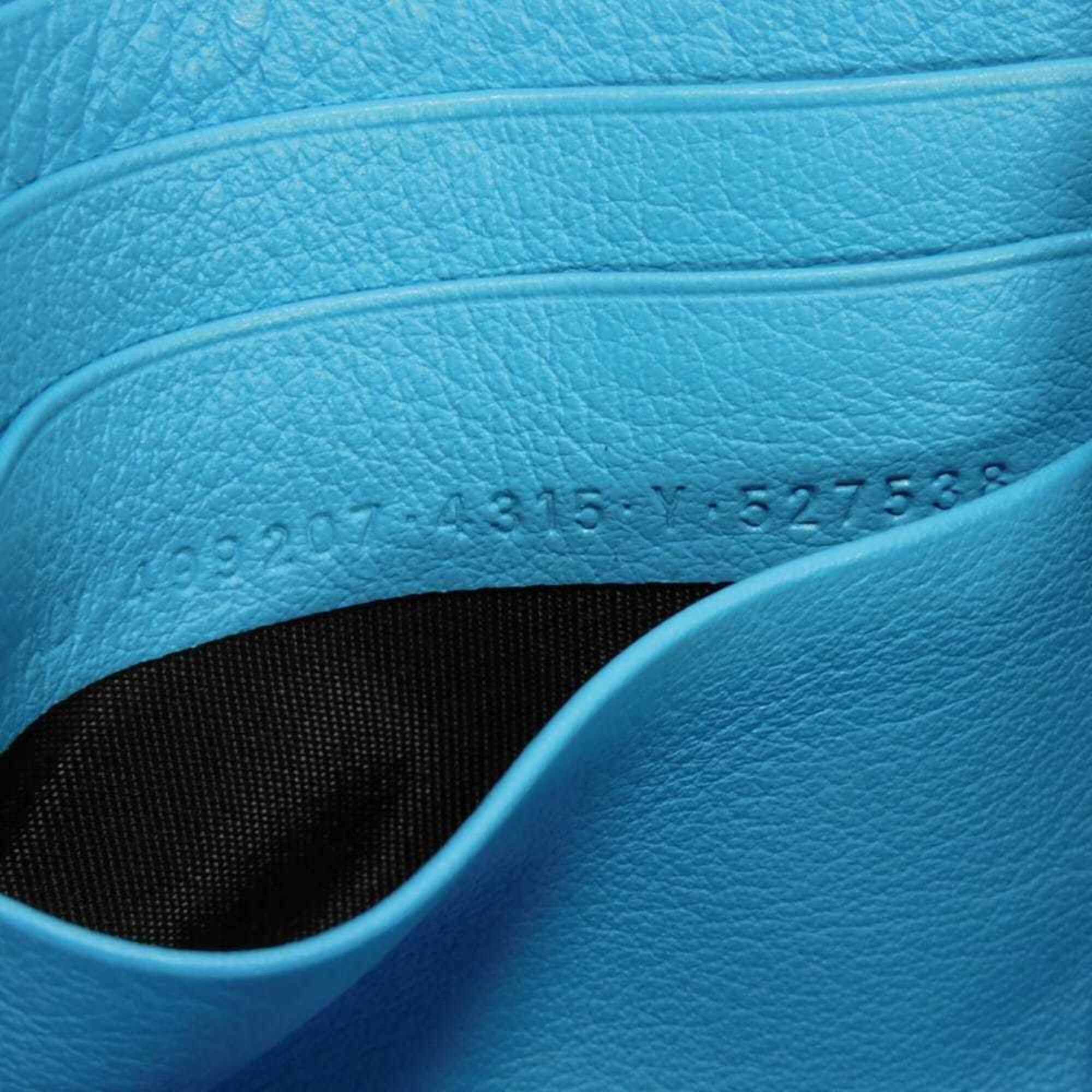 Balenciaga Balenciaga Paper Thin Money Slim Continental Wallet, Calf Leather, New Logo, Baby Blue, 499207 DLQ0N 4804, Men's & Women's Size ONE SIZE - 8 Thumbnail