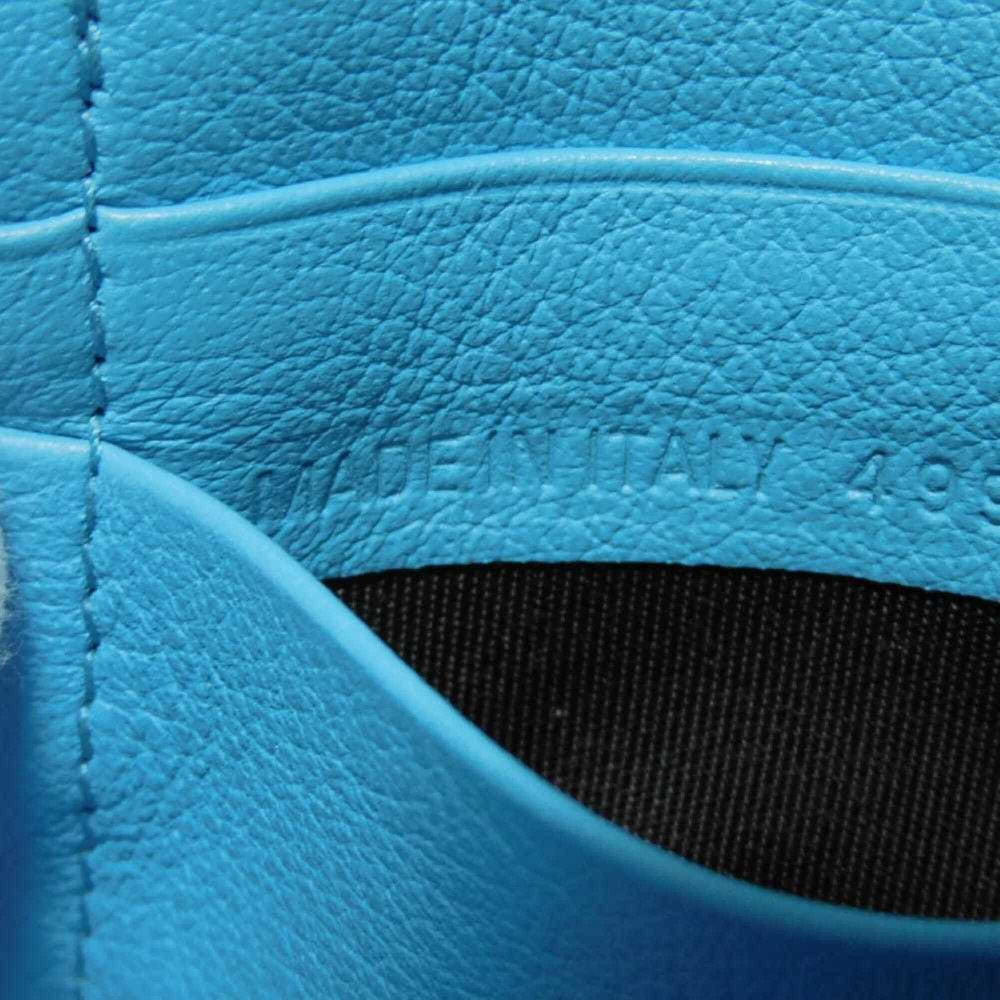 Balenciaga Balenciaga Paper Thin Money Slim Continental Wallet, Calf Leather, New Logo, Baby Blue, 499207 DLQ0N 4804, Men's & Women's Size ONE SIZE - 7 Thumbnail