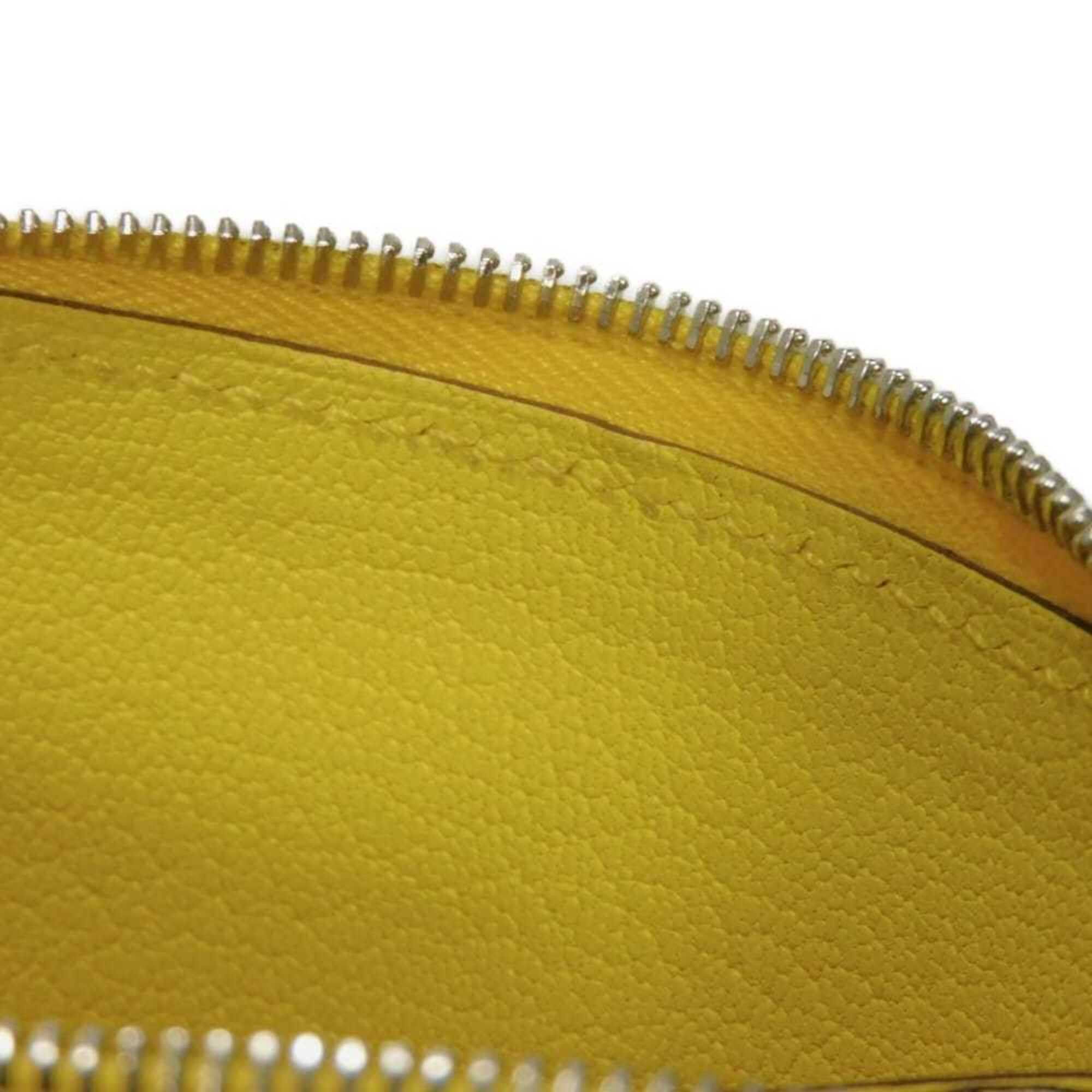 Hermes Hermes coin case, Zip Ango compact, Evercolor yellow, card Chaine d'Ancre, Jaune Naple, W stamp, men's/women's. Size ONE SIZE - 10 Thumbnail