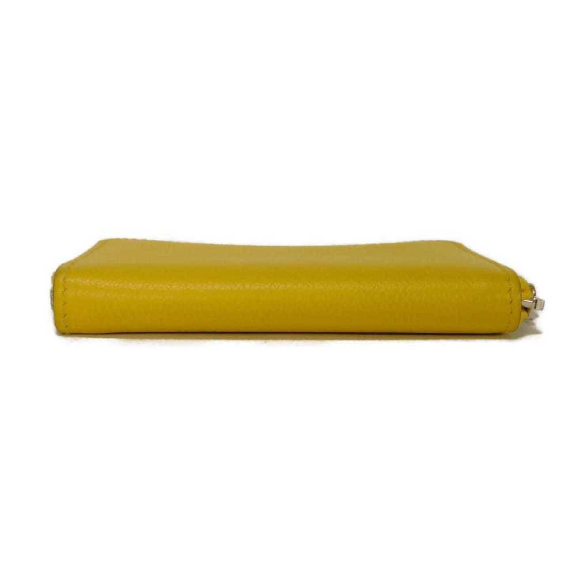 Hermes Hermes coin case, Zip Ango compact, Evercolor yellow, card Chaine d'Ancre, Jaune Naple, W stamp, men's/women's. Size ONE SIZE - 19 Thumbnail