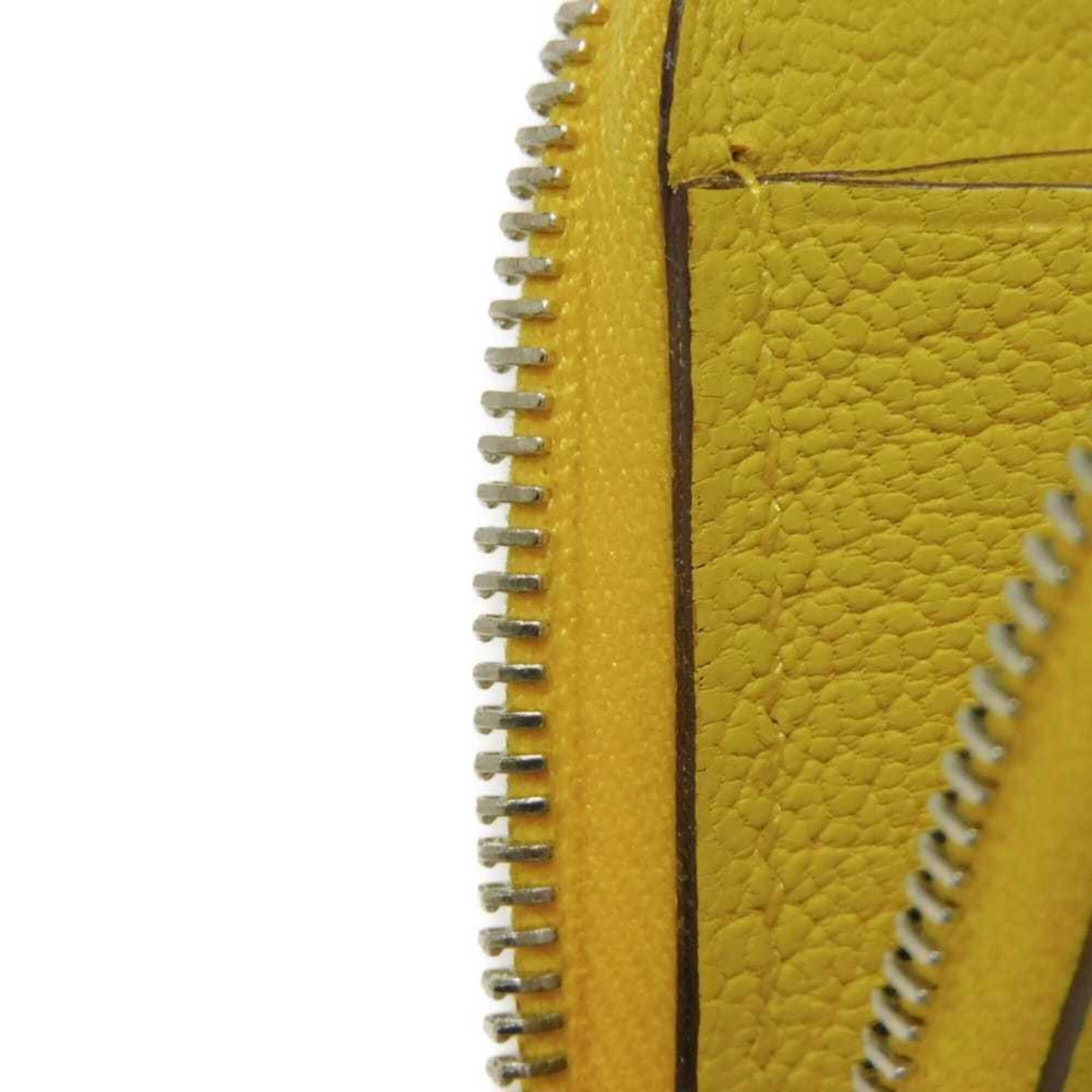 Hermes Hermes coin case, Zip Ango compact, Evercolor yellow, card Chaine d'Ancre, Jaune Naple, W stamp, men's/women's. Size ONE SIZE - 11 Thumbnail
