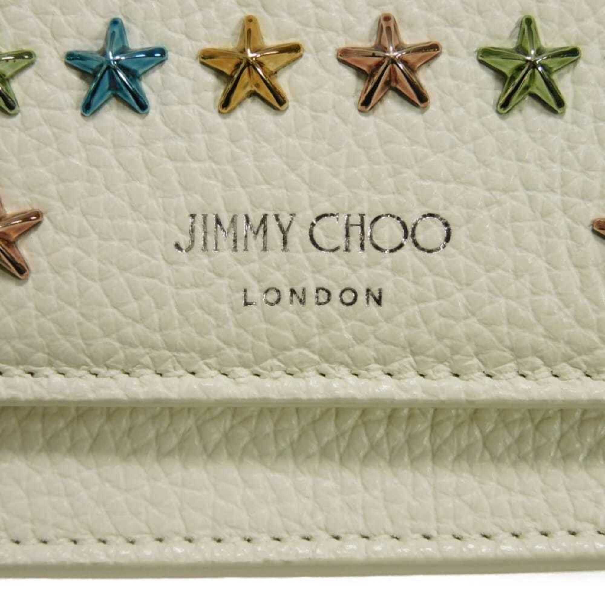 Jimmy Choo Jimmy Choo Palace Chain Wallet Crossbody Shoulder Bag with Star Studs, Multicolor Ivory, PALACE UUF 8866, Women's Size ONE SIZE - 17 Thumbnail