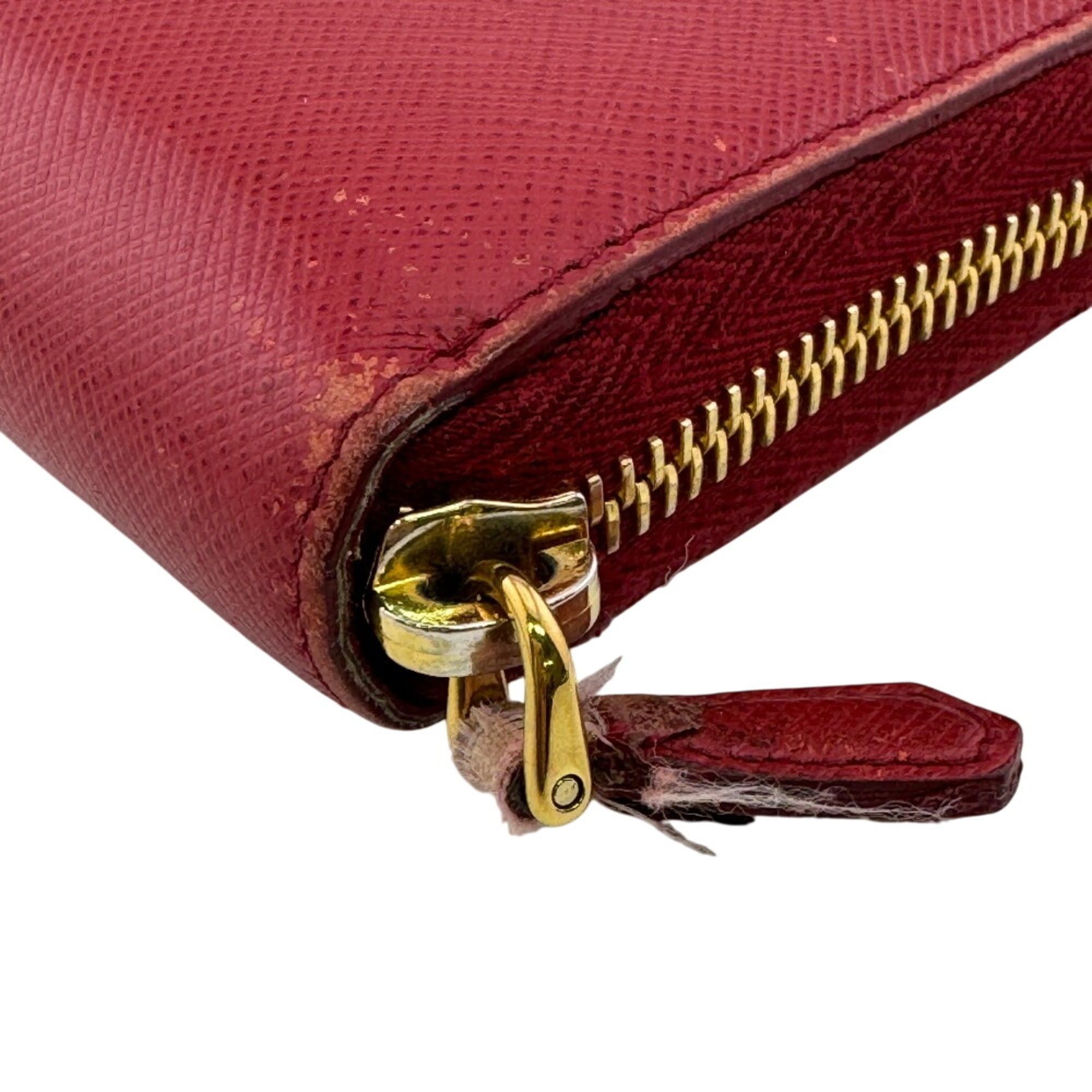 Prada PRADA 1ML506 SHINE Saffiano FUOCO Long Wallet Red Size ONE SIZE - 4 Thumbnail