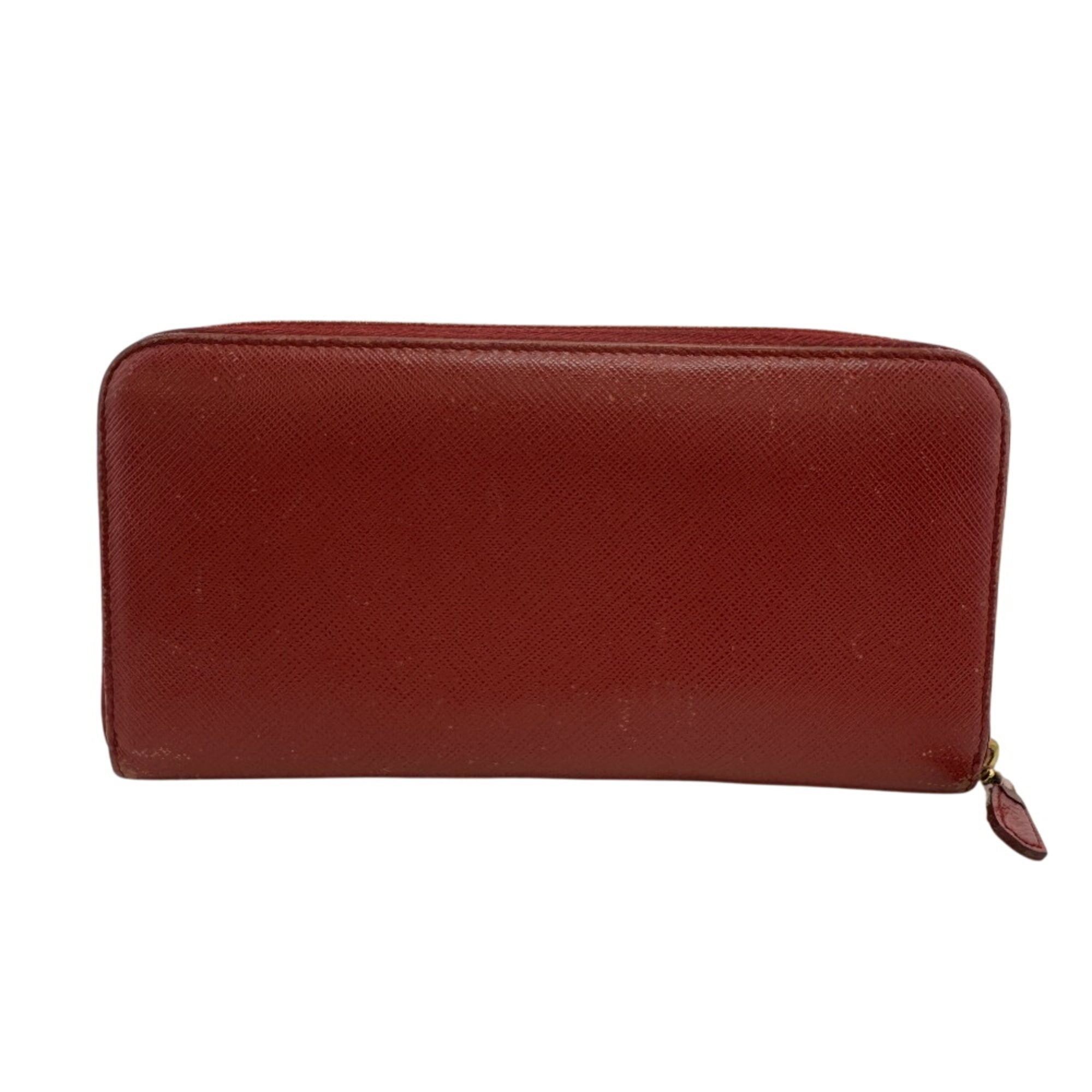 Prada PRADA 1ML506 SHINE Saffiano FUOCO Long Wallet Red Size ONE SIZE - 2 Thumbnail