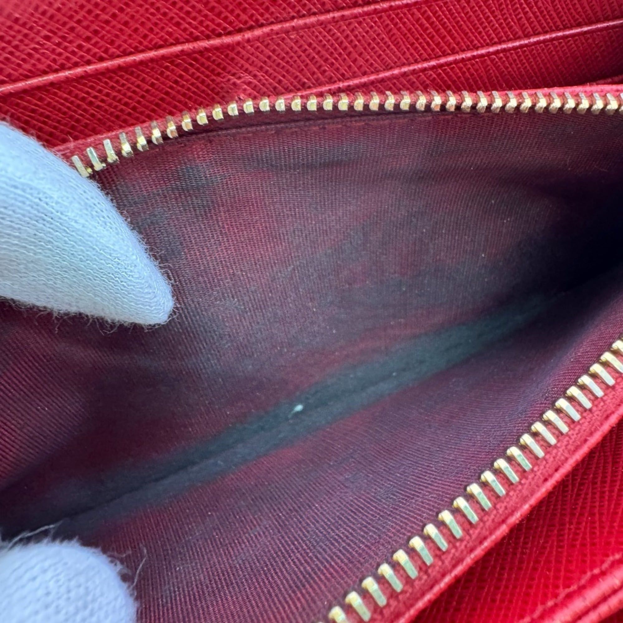 Prada PRADA 1ML506 SHINE Saffiano FUOCO Long Wallet Red Size ONE SIZE - 7 Thumbnail