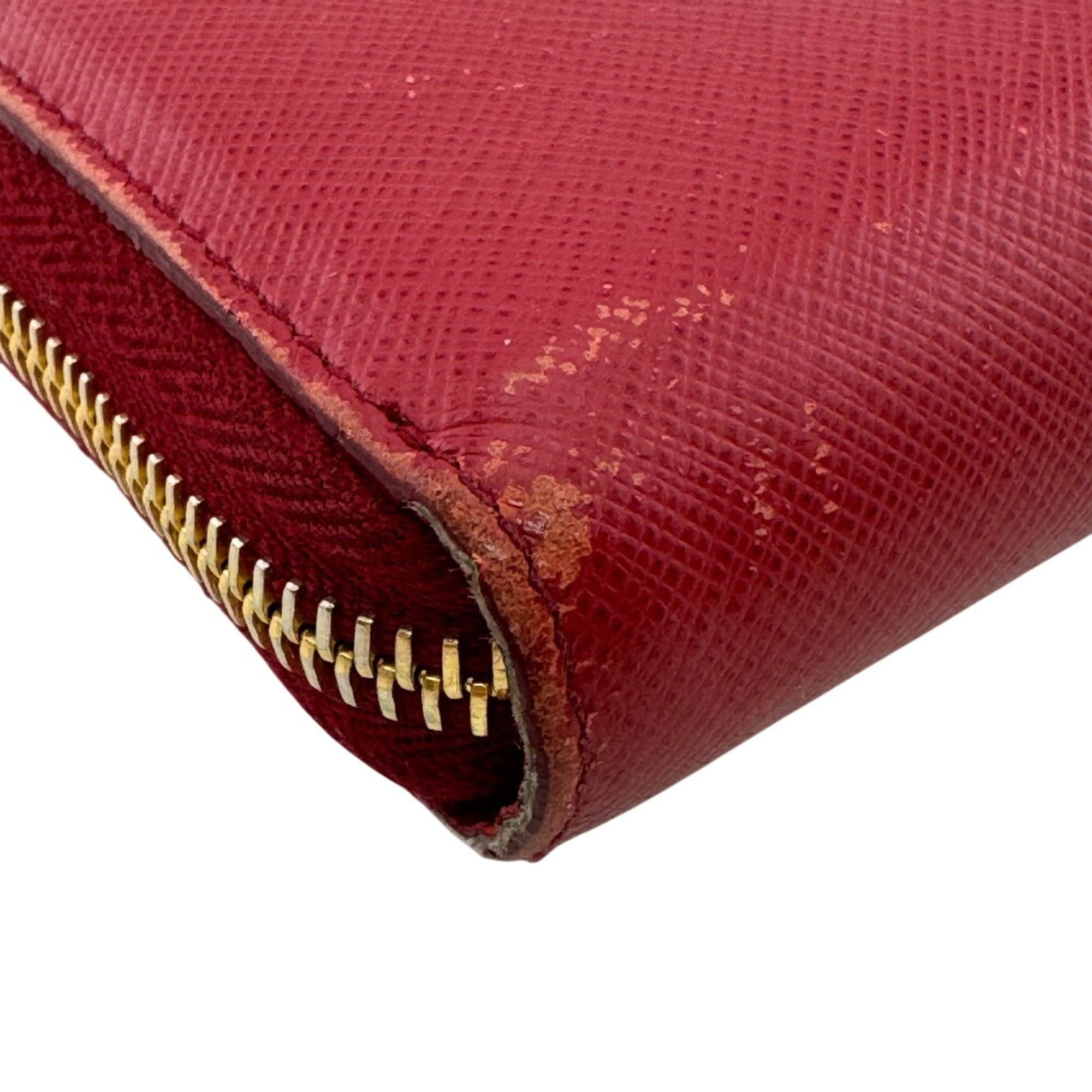 Prada PRADA 1ML506 SHINE Saffiano FUOCO Long Wallet Red Size ONE SIZE - 3 Thumbnail