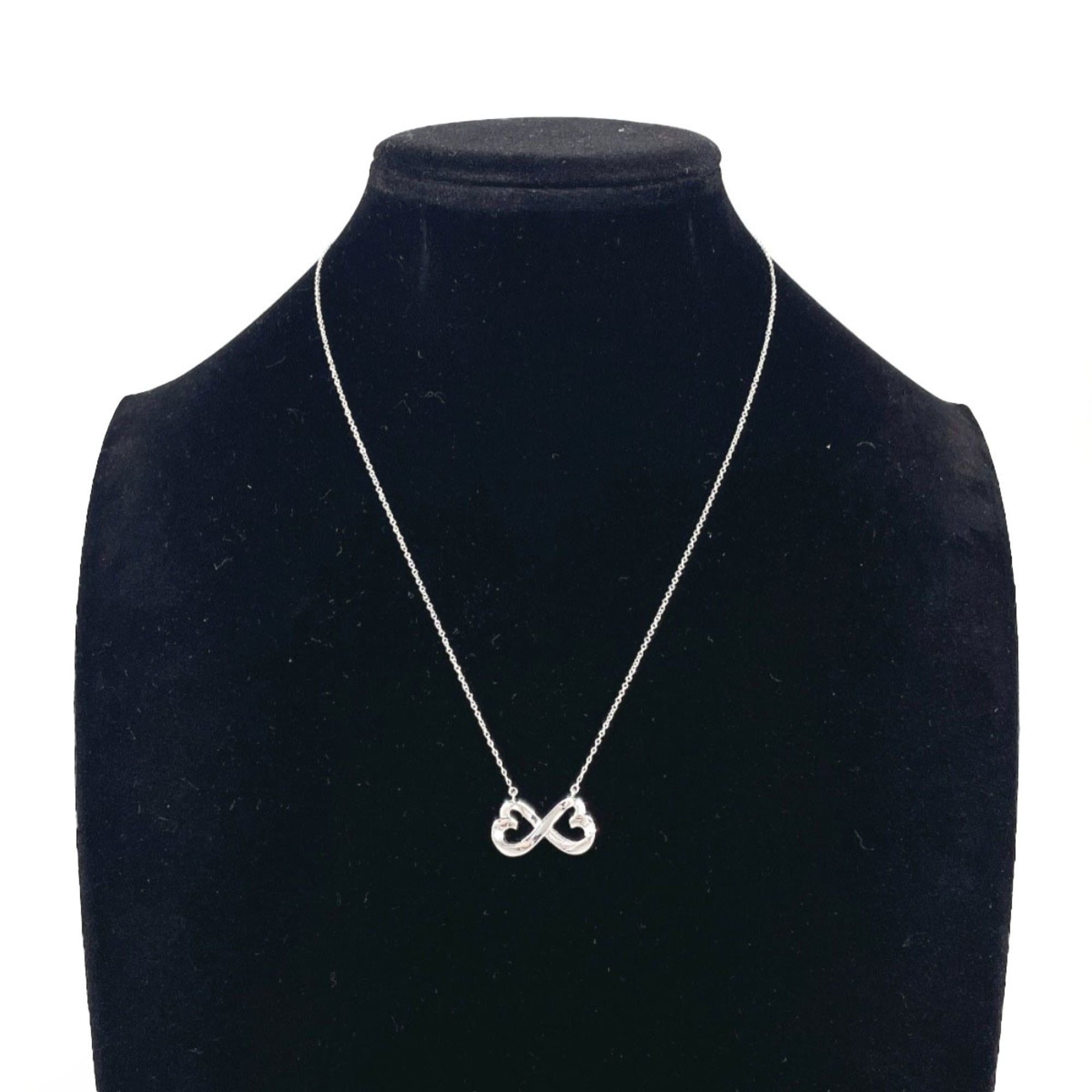 Tiffany & Co. TIFFANY&Co. Tiffany Double Loving Heart Paloma Picasso Necklace, Sterling Silver 925, Women's Size ONE SIZE - 7 Thumbnail