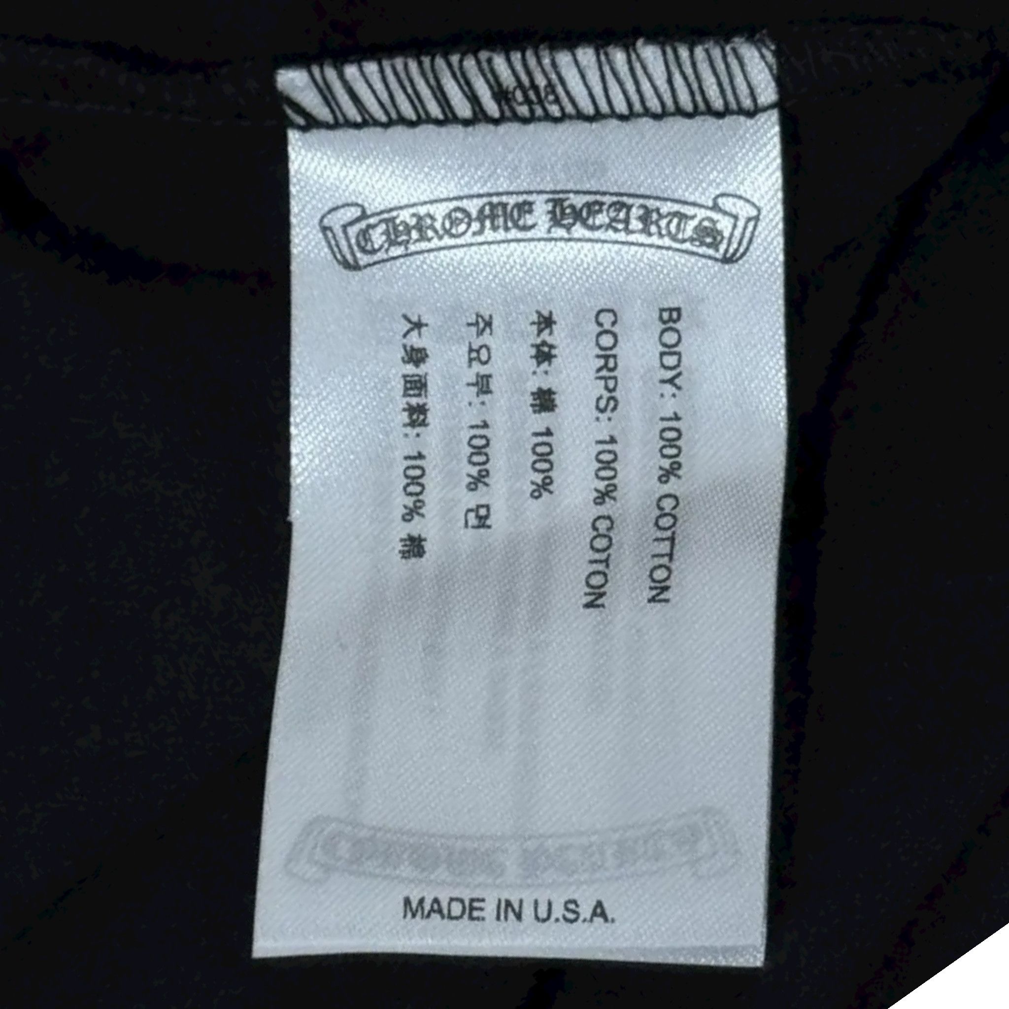Chrome Hearts Neck Logo Pocket Long Sleeve Tee Shirt Black Pink Size US XXL / EU 58 / 5 - 3 Thumbnail