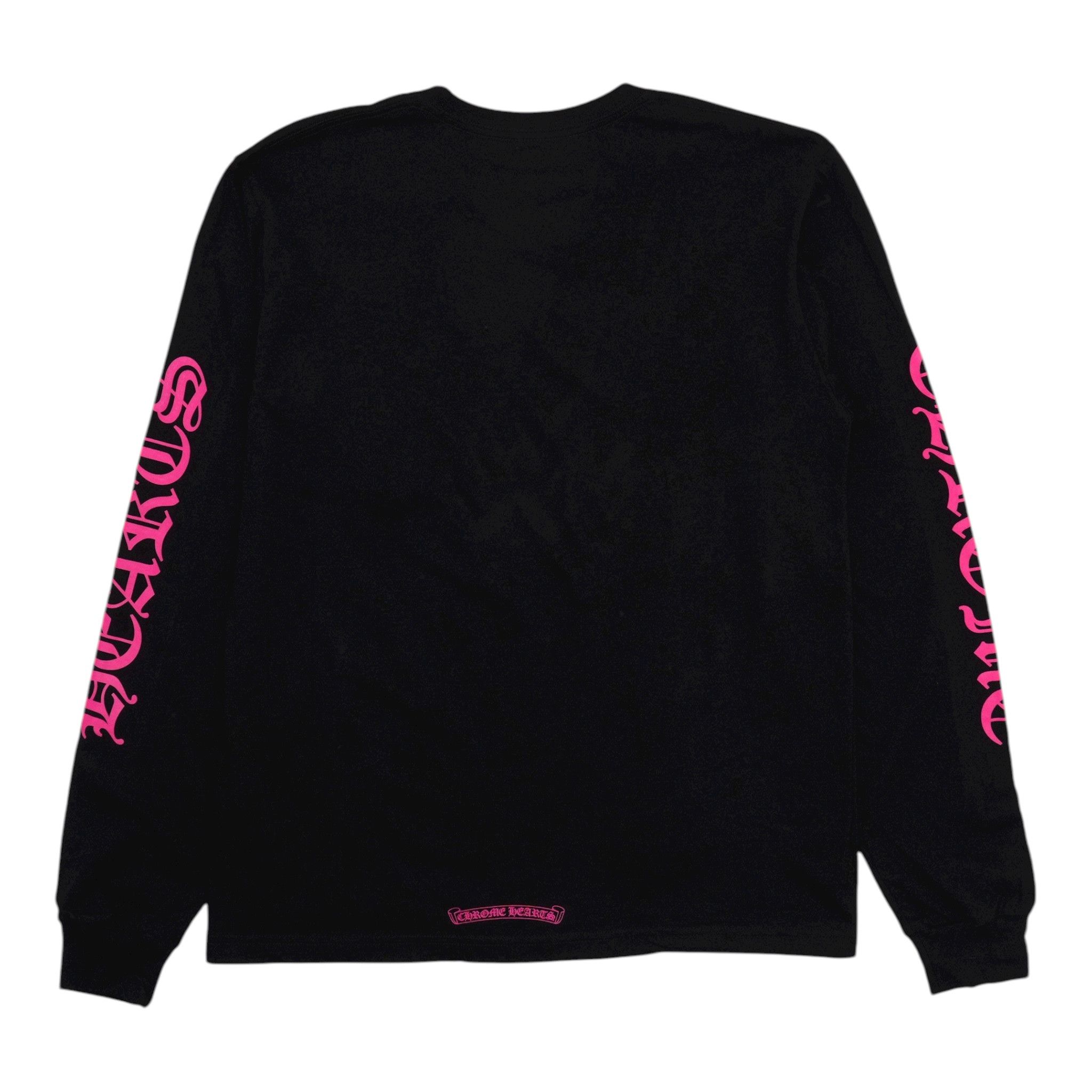 Chrome Hearts Neck Logo Pocket Long Sleeve Tee Shirt Black Pink Size US XXL / EU 58 / 5 - 2 Thumbnail