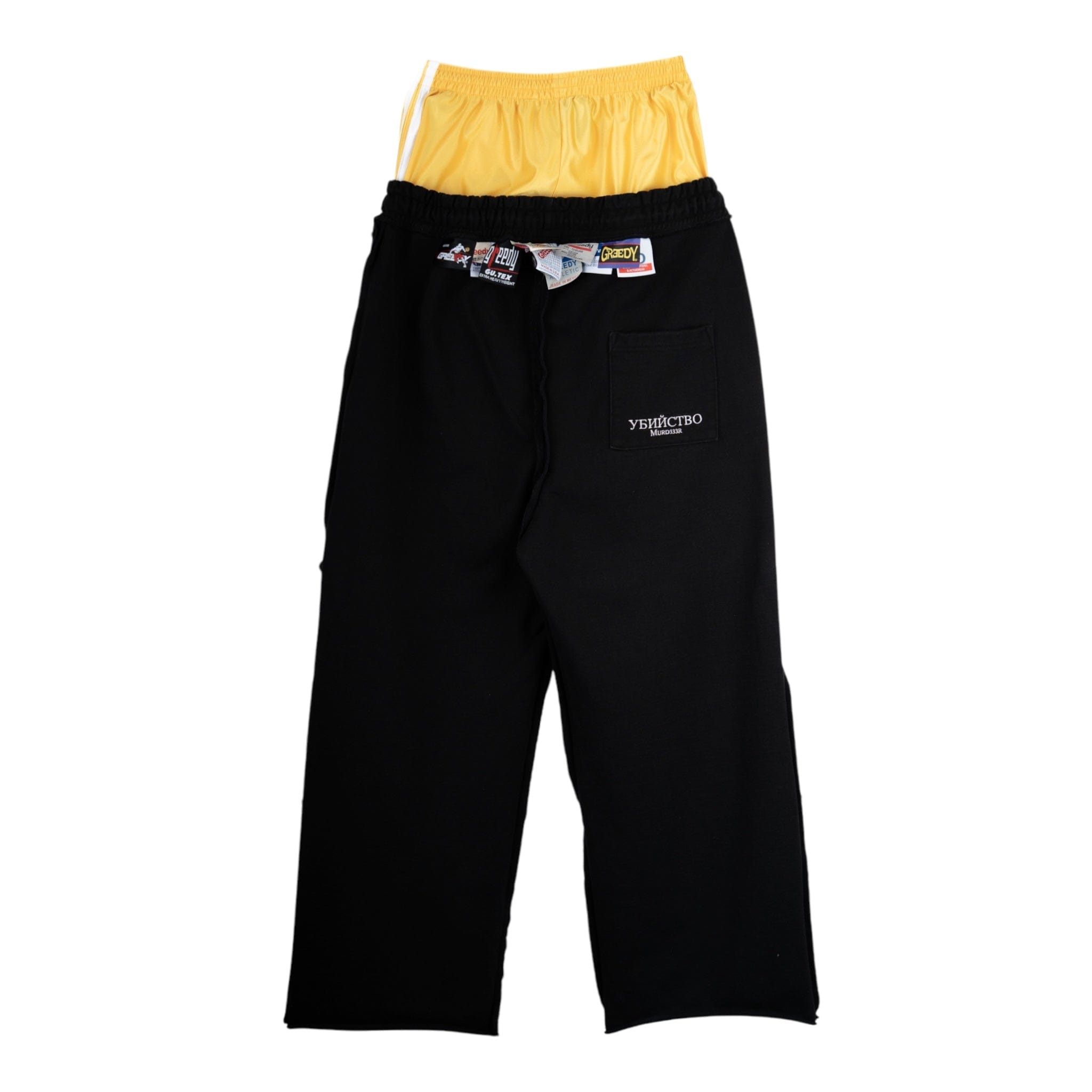 murd333r.fm x Greedy Unit Double Layer Sweatpants Black Multi Size US 40 / EU 56 - 2 Thumbnail