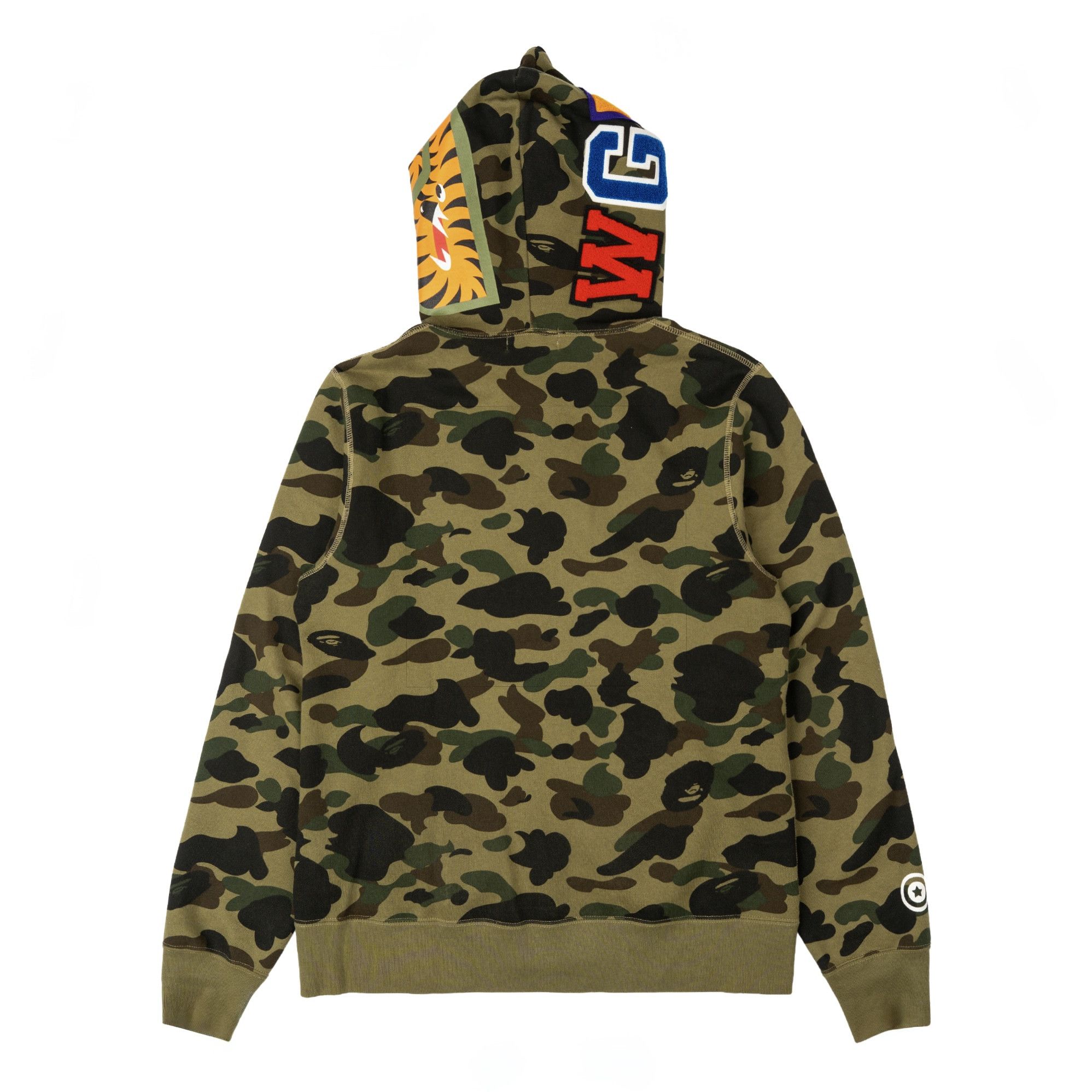 Bape Shark Full Zip Hooded Sweatshirt Color Camo Green Size US L / EU 52-54 / 3 - 2 Thumbnail