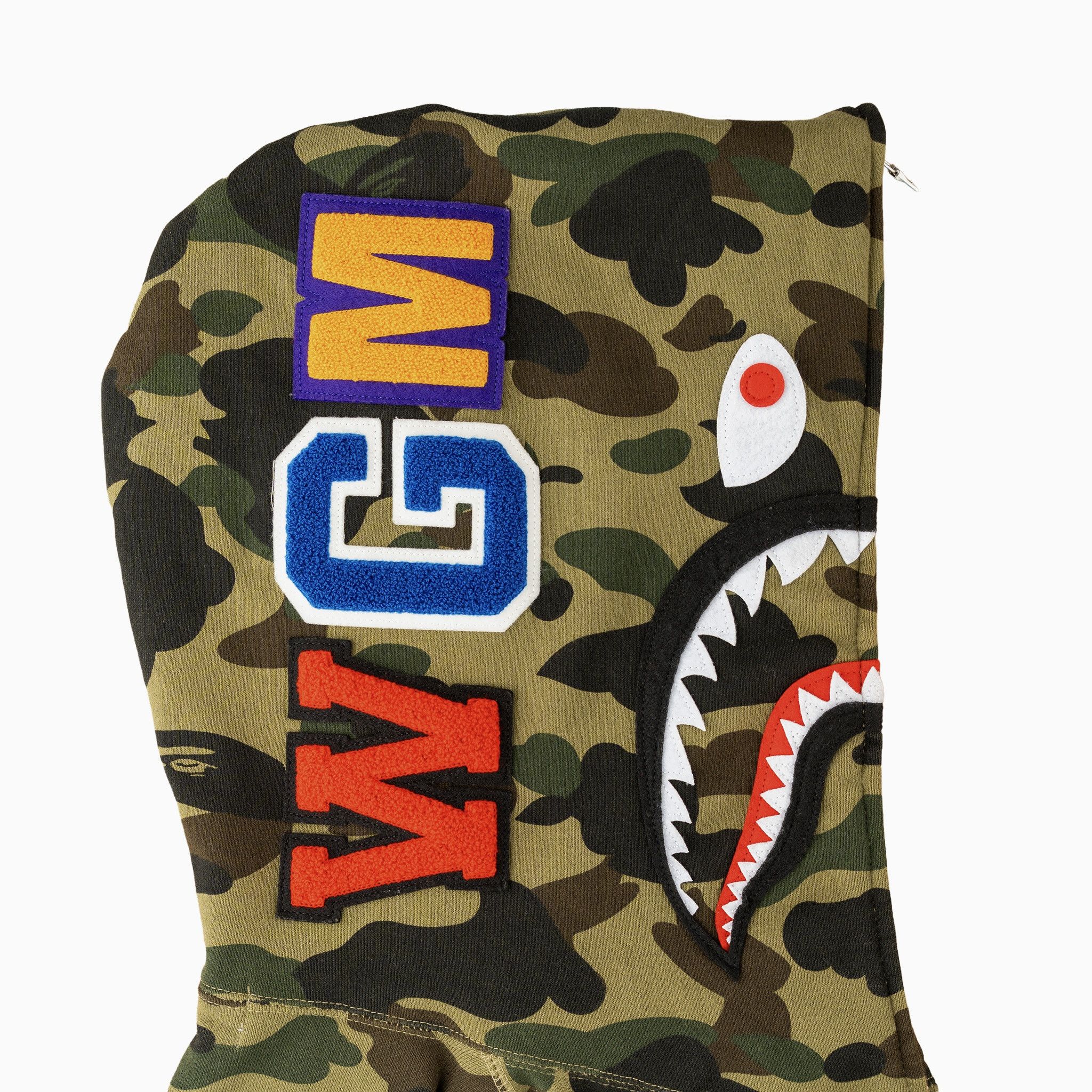 Bape Shark Full Zip Hooded Sweatshirt Color Camo Green Size US L / EU 52-54 / 3 - 6 Thumbnail