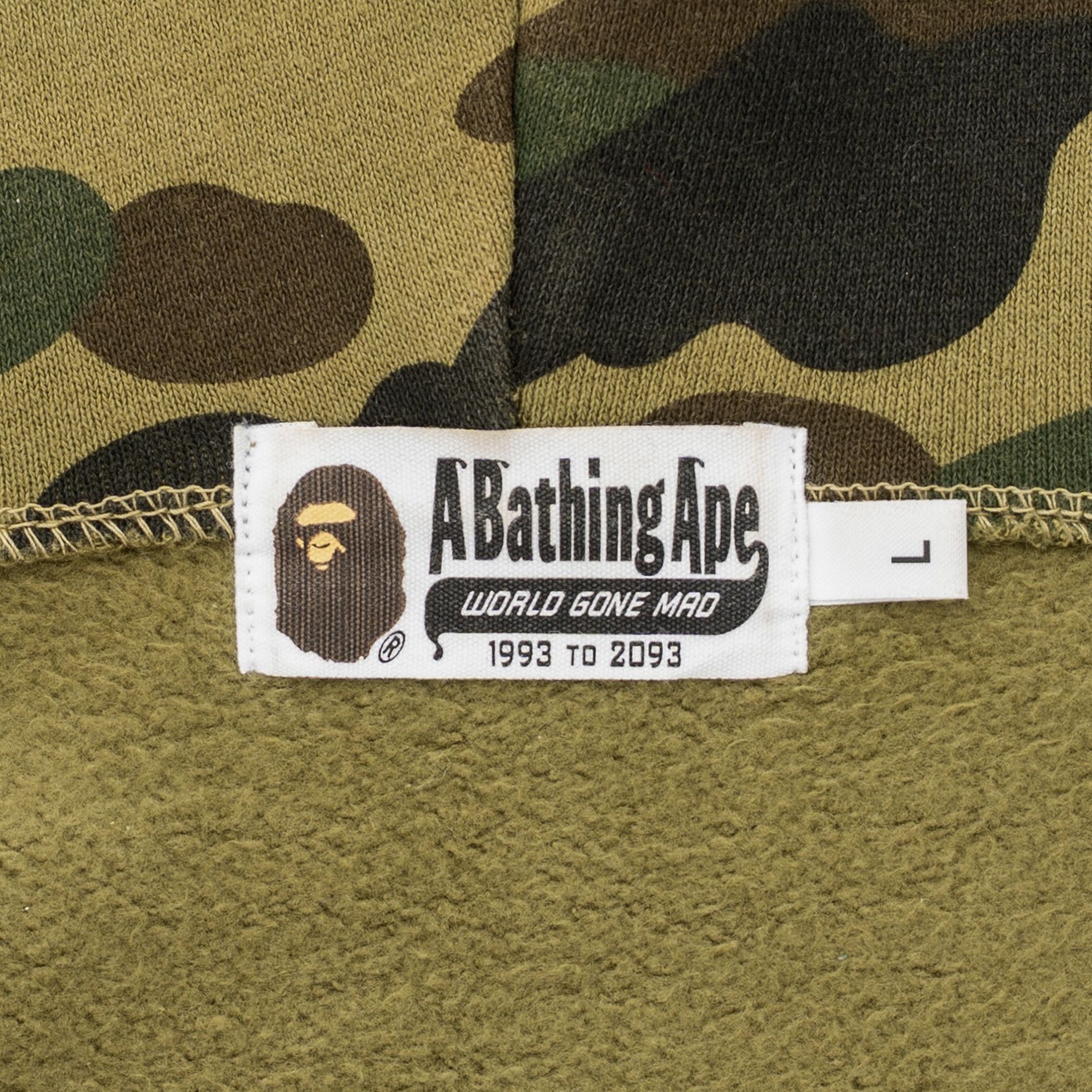 Bape Shark Full Zip Hooded Sweatshirt Color Camo Green Size US L / EU 52-54 / 3 - 7 Thumbnail