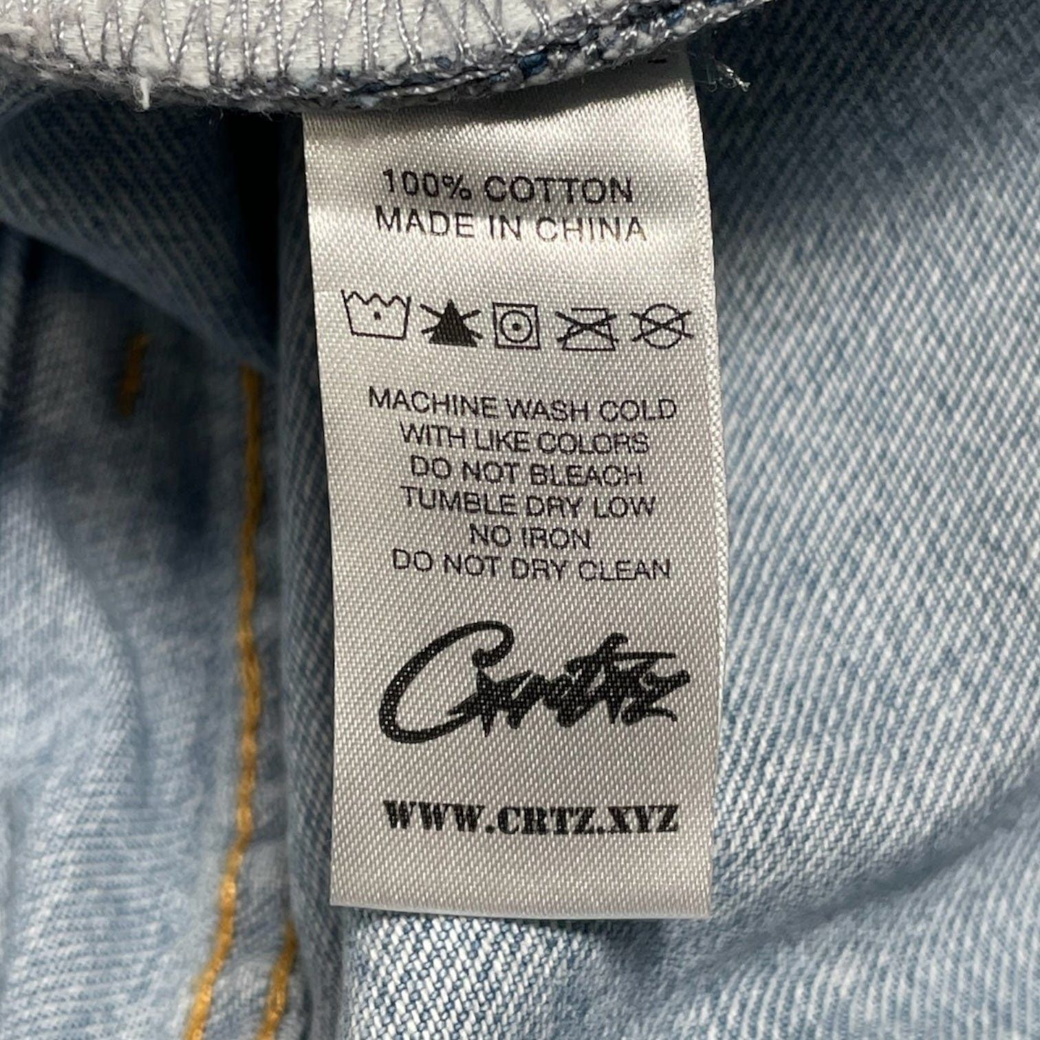 Corteiz Alcatraz Baggy Jeans Washed Blue Size US 30 / EU 46 - 6 Thumbnail