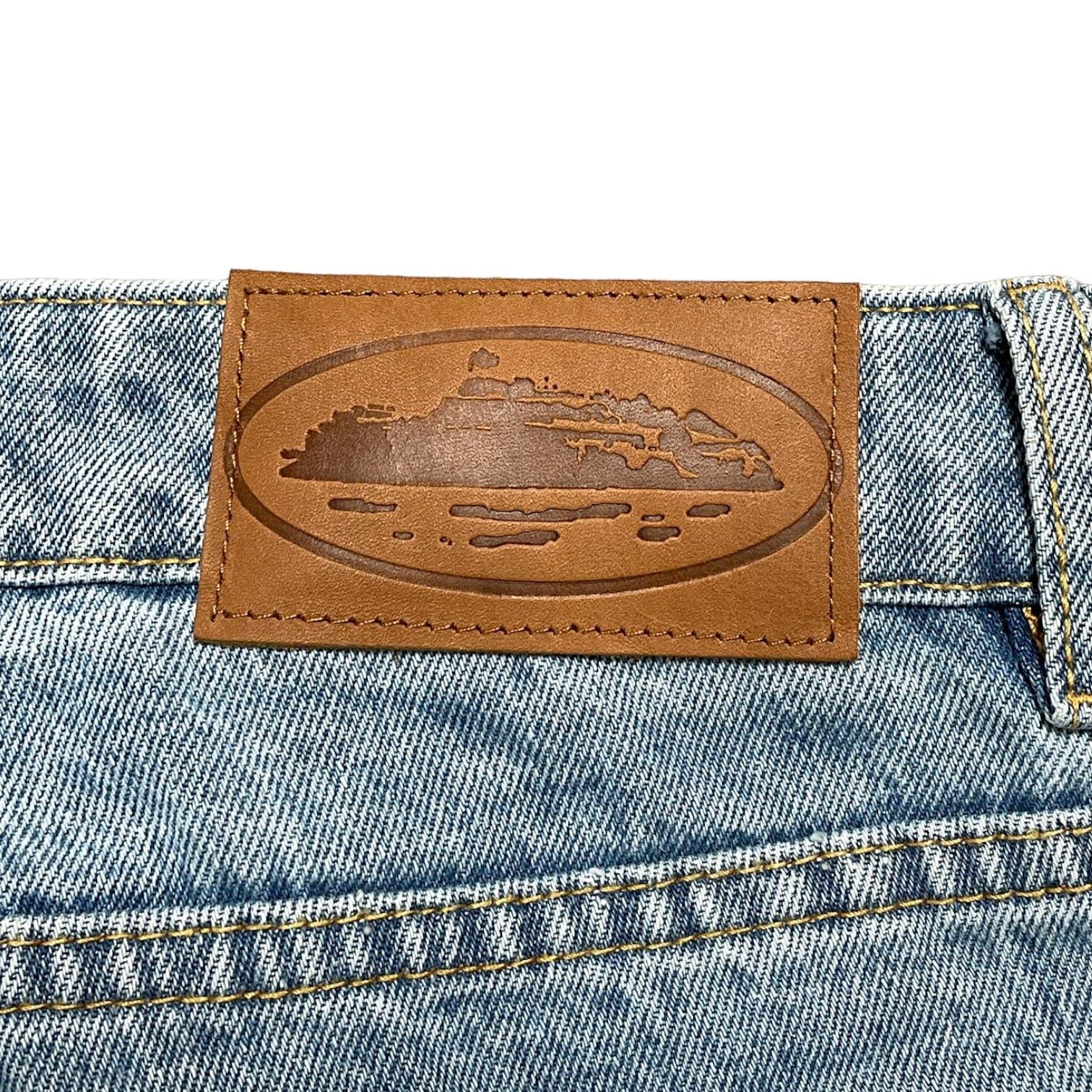 Corteiz Alcatraz Baggy Jeans Washed Blue Size US 30 / EU 46 - 3 Thumbnail