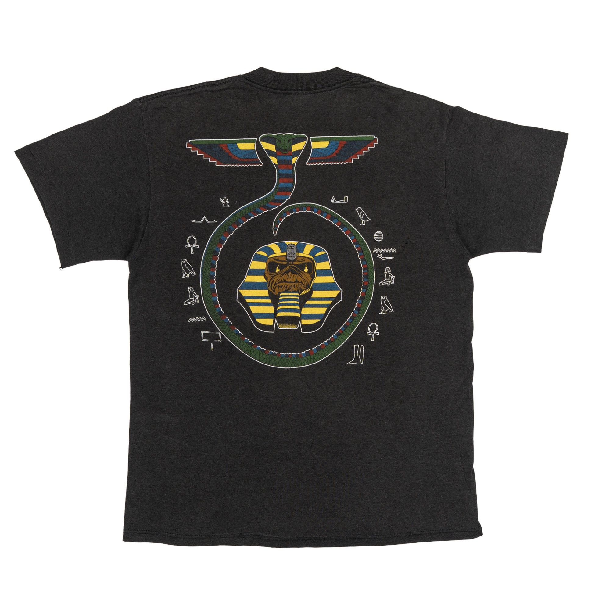Vintage 1984 Iron Maiden Powerslave Tour Short Sleeve Tee Shirt Bla Size US L / EU 52-54 / 3 - 2 Thumbnail