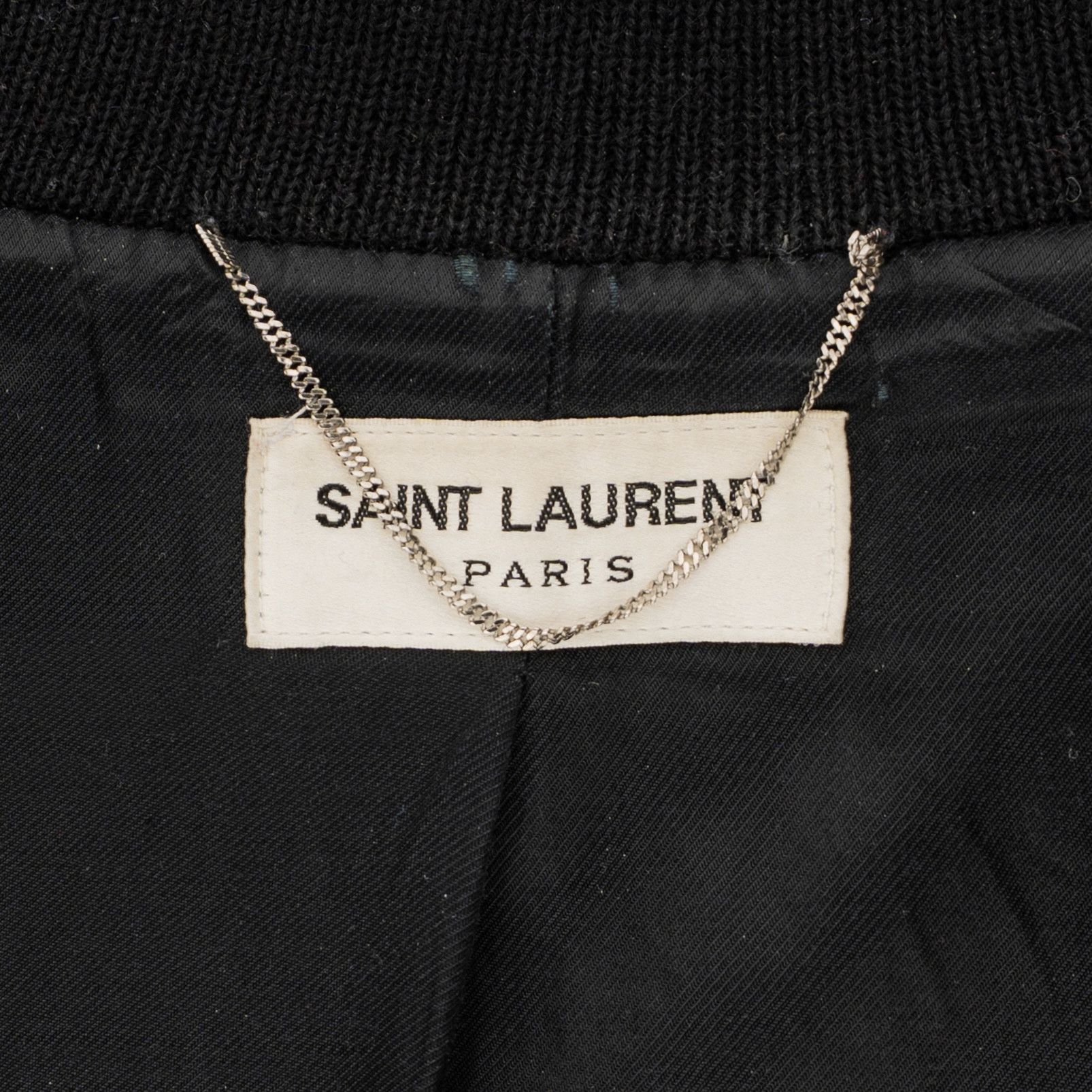Yves Saint Laurent Teddy Varsity Jacket Black White Size US XXL / EU 58 / 5 - 3 Thumbnail