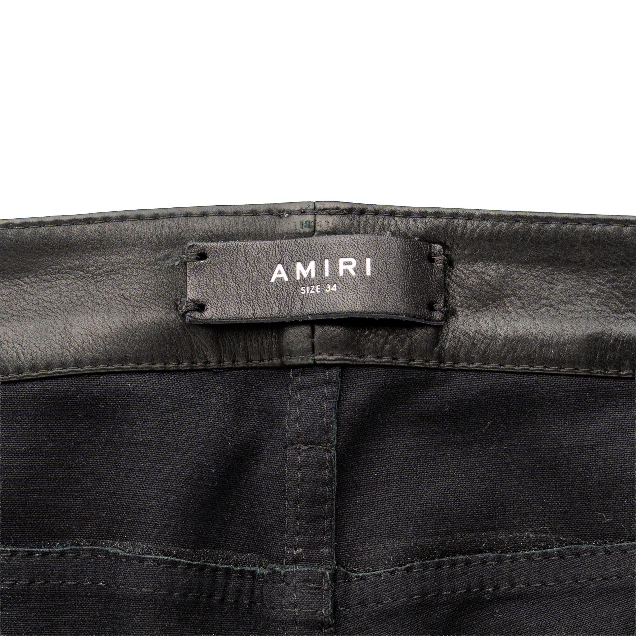 Amiri Amiri Leather Stack Jeans Black Size US 34 / EU 50 - 4 Thumbnail
