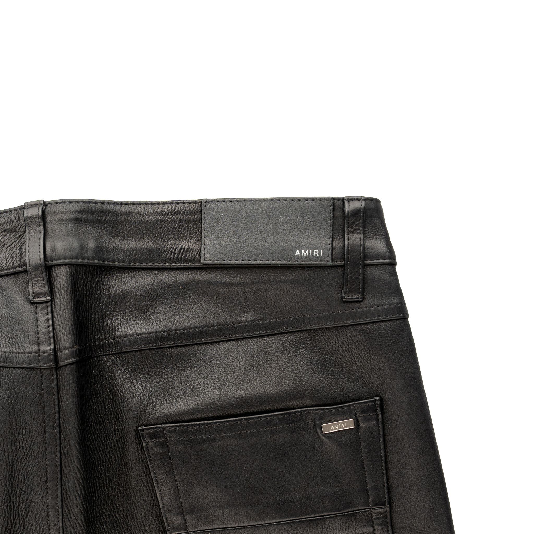 Amiri Amiri Leather Stack Jeans Black Size US 34 / EU 50 - 3 Thumbnail