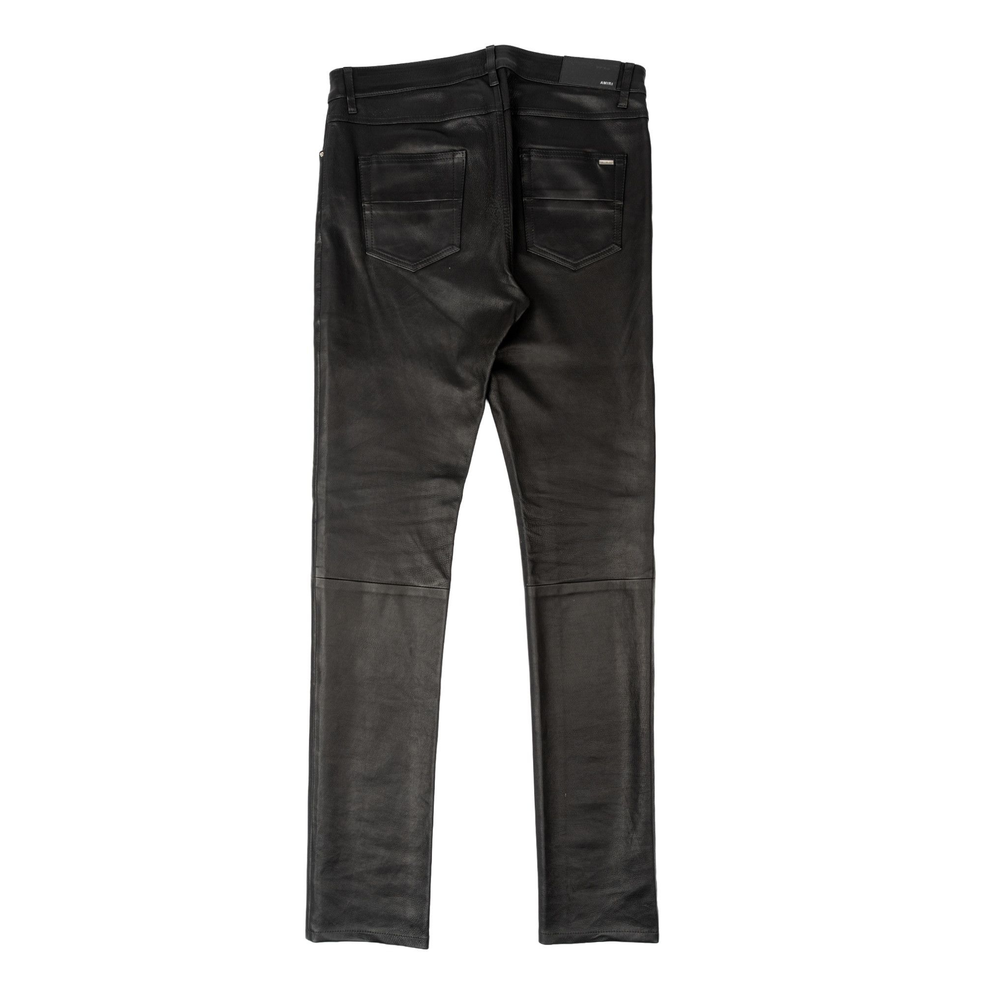 Amiri Amiri Leather Stack Jeans Black Size US 34 / EU 50 - 2 Thumbnail