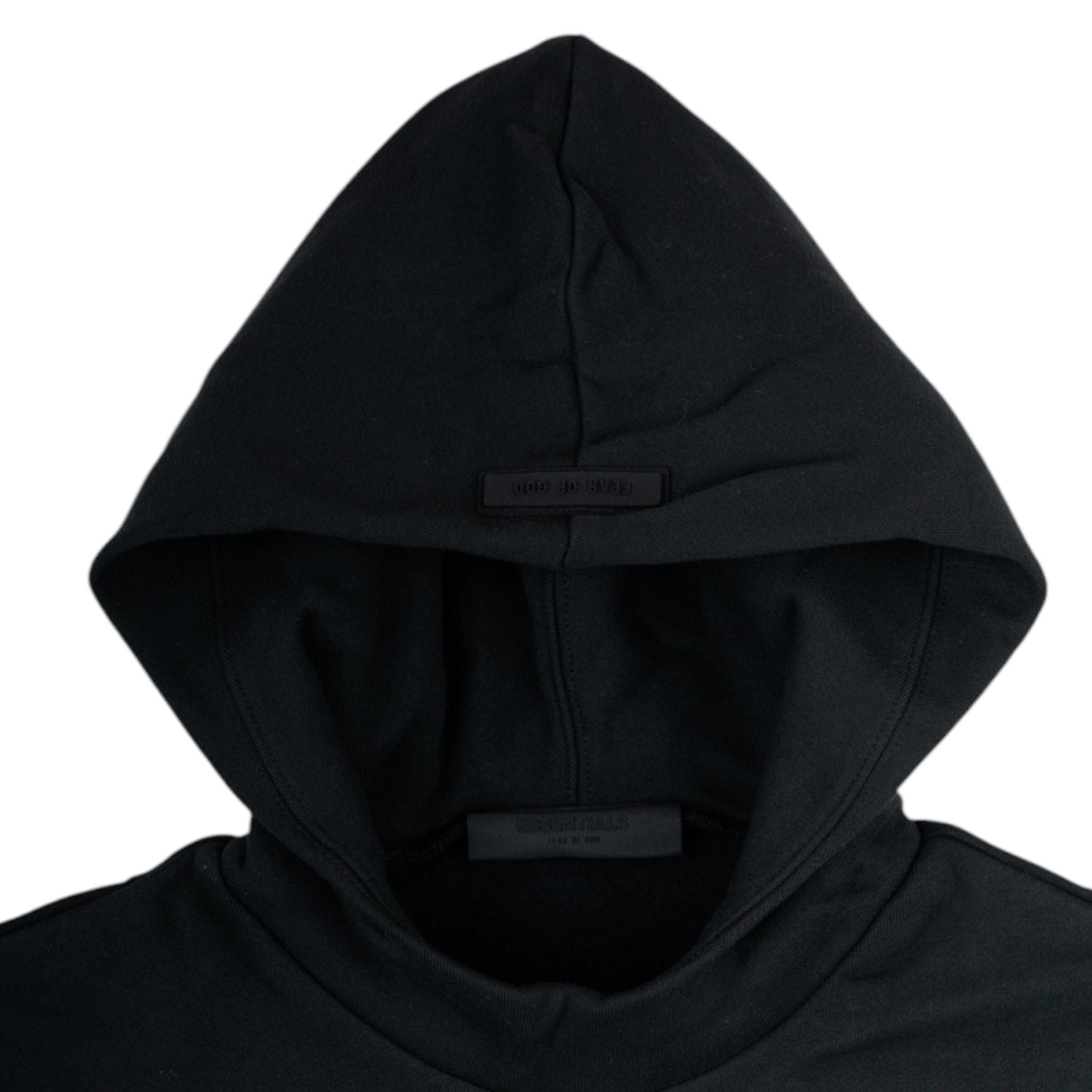 Fear of God Fear of God Essentials Arch Logo Hooded Sweatshirt Jet Black Size US XL / EU 56 / 4 - 4 Thumbnail