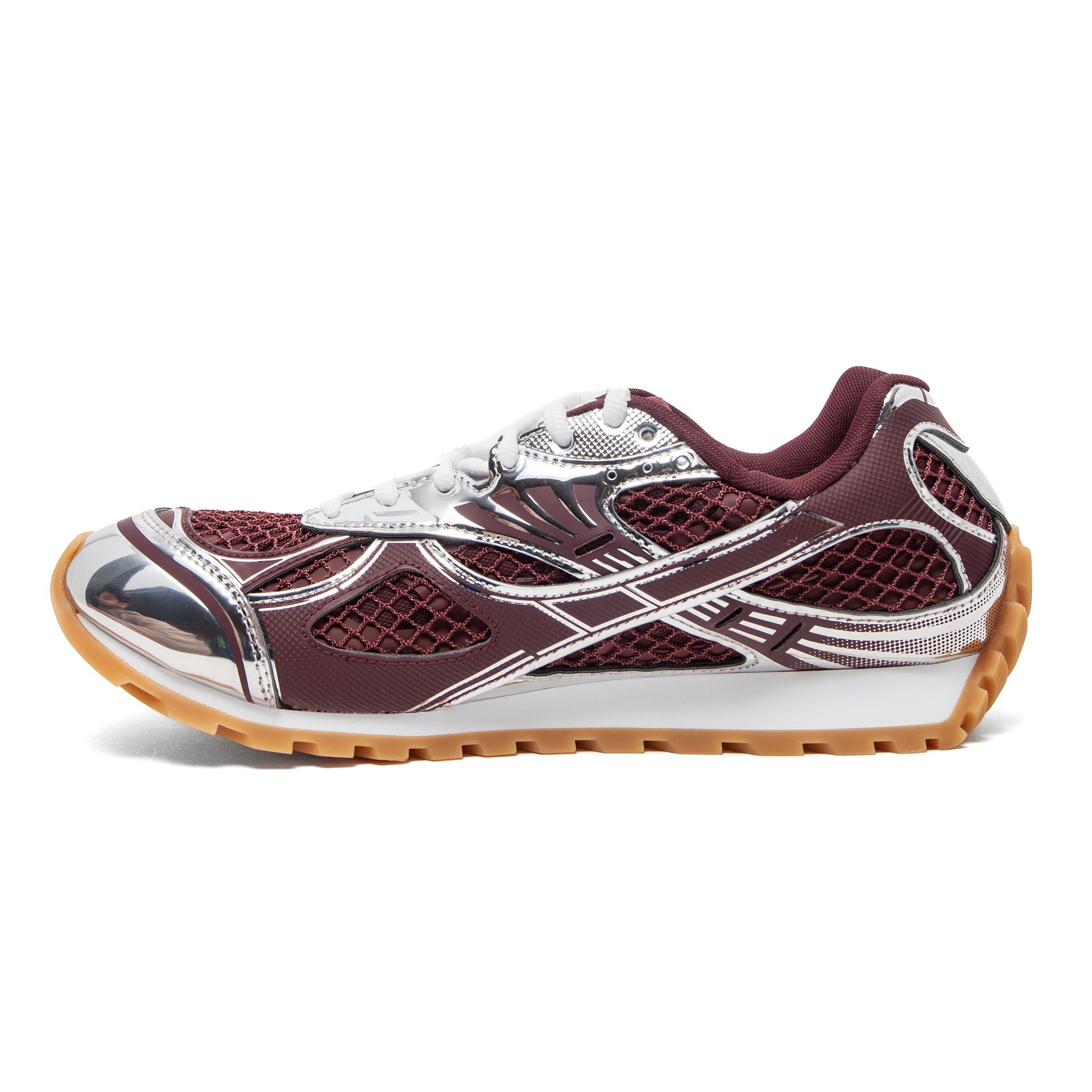 Bottega Veneta Orbit Trainer Burgundy Silver Multi Size US 8 / EU 41 - 3 Thumbnail
