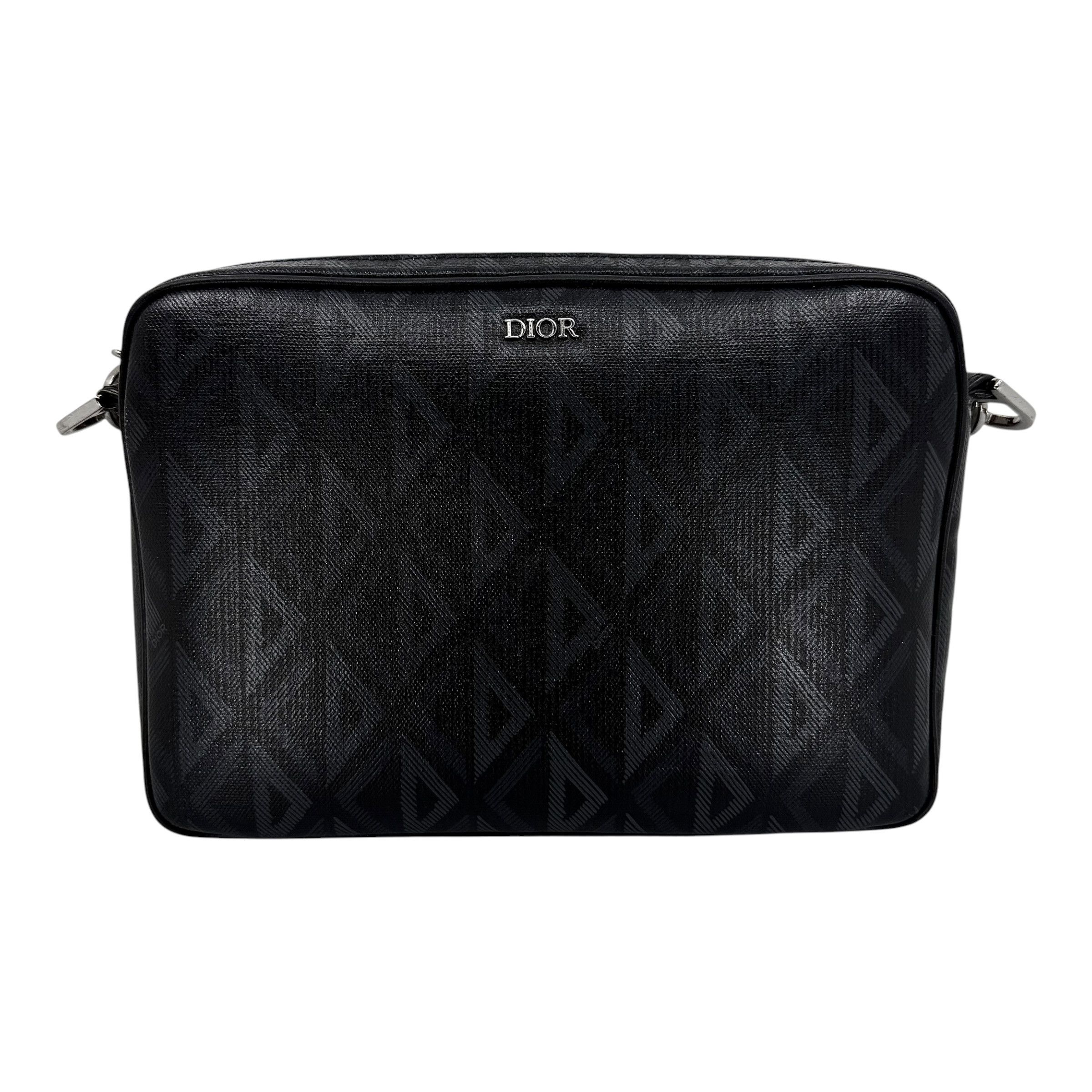Dior Dior Diamond Logo Triple Pouch Messenger Bag Black Size ONE SIZE - 2 Thumbnail