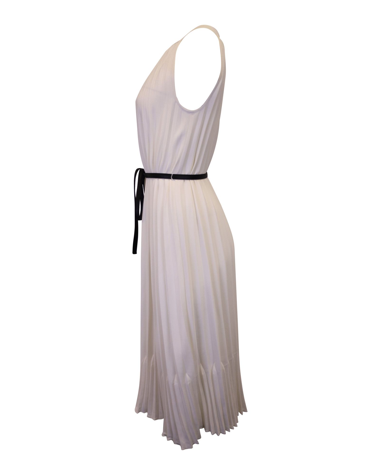 Proenza Schouler Proenza Schouler White Label Pleated Midi Dress with Leather Size S / US 4 / IT 40 - 3 Thumbnail